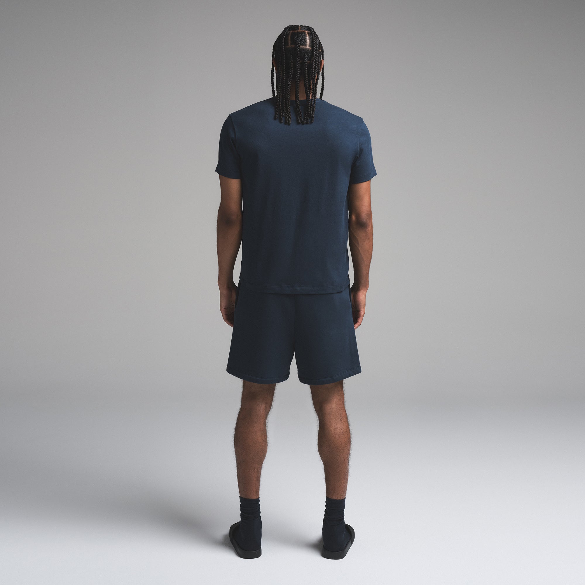 SKIMS FLEECE LOUNGE MENS RELAXED SHORT | NAVY - Sneaker Türkiye