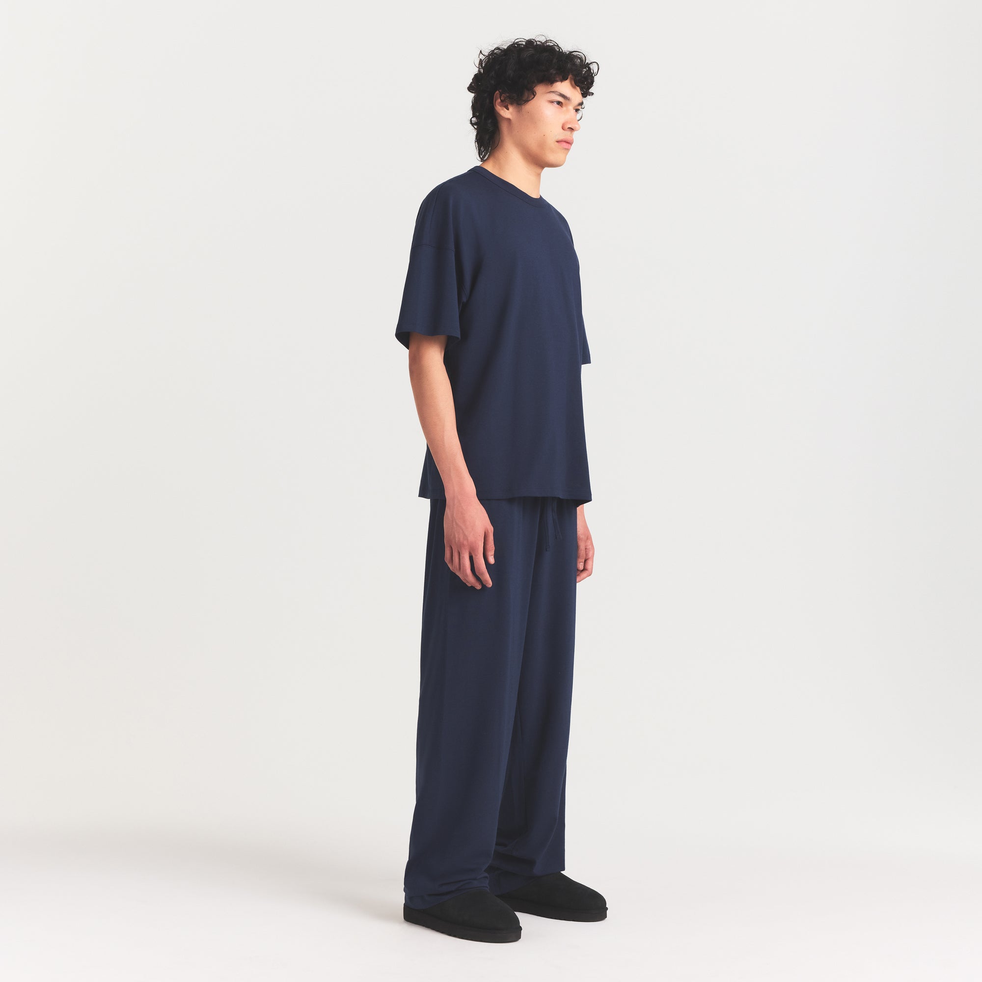 SKIMS JERSEY LOUNGE MENS RELAXED STRAIGHT LEG PANT | NAVY - Sneaker Türkiye
