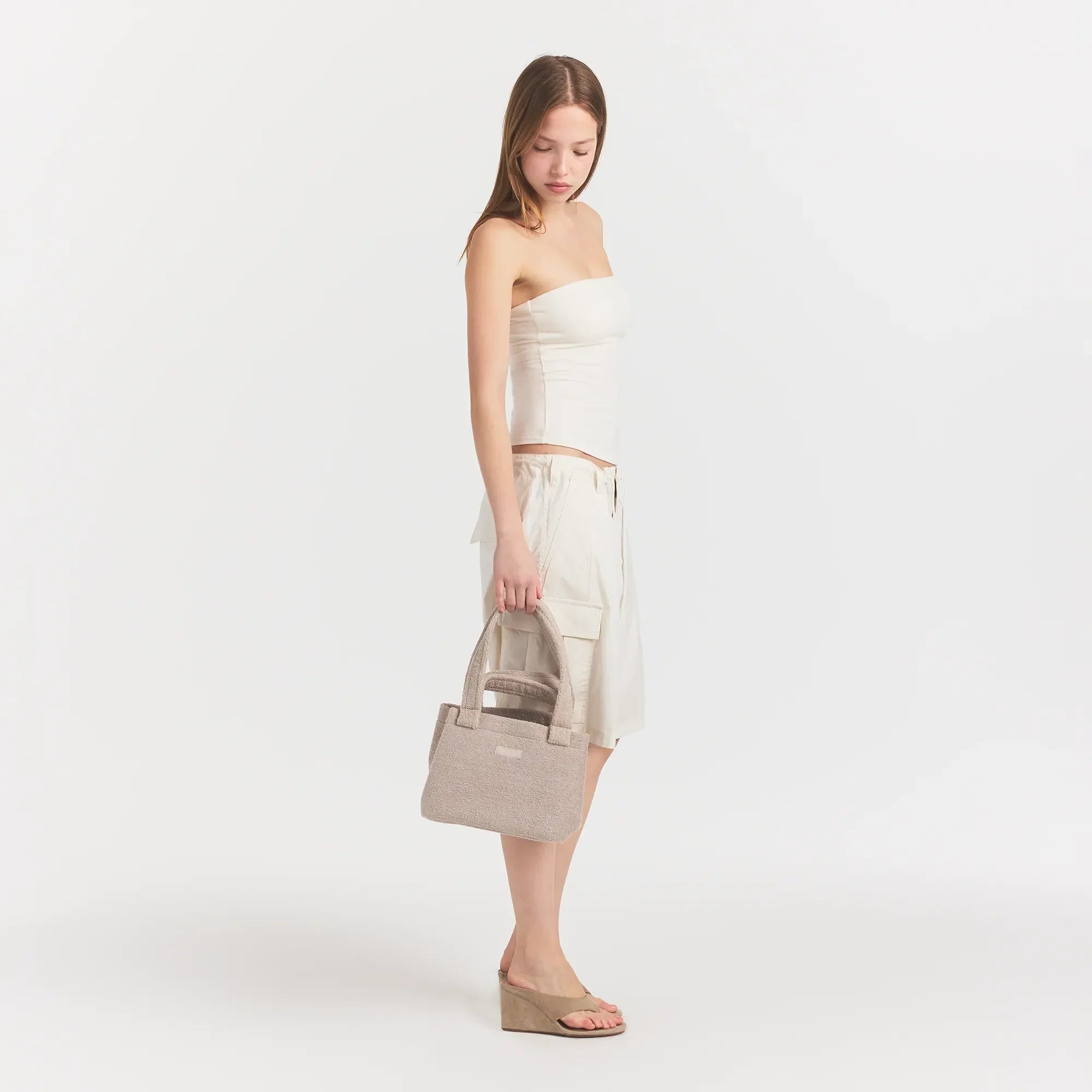 SKIMS TERRY SMALL TOTE | STONE - Sneaker Türkiye