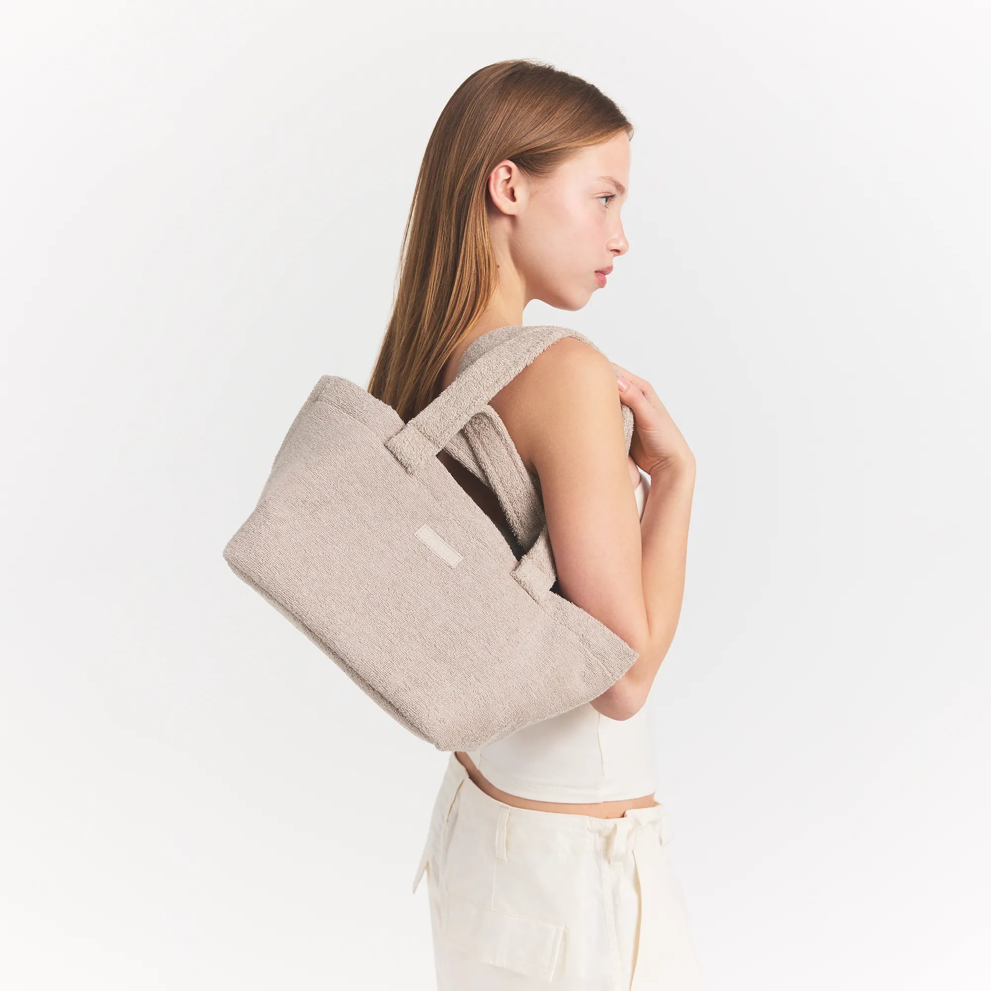 SKIMS TERRY SMALL TOTE | STONE - Sneaker Türkiye