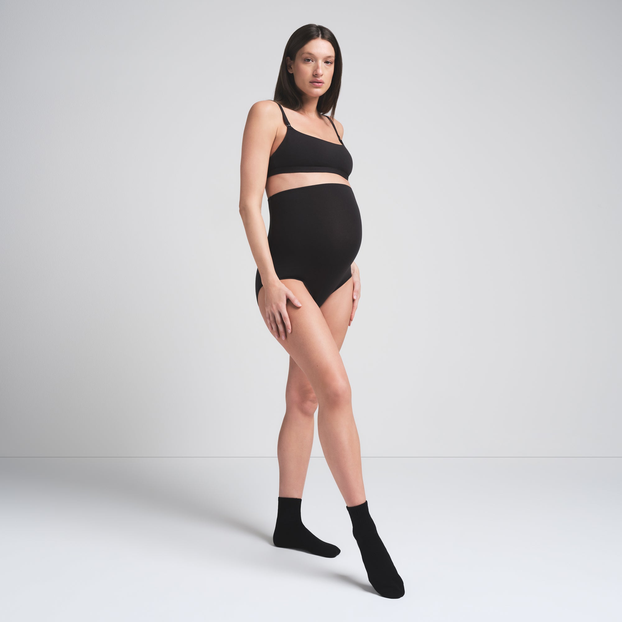 SKIMS COTTON JERSEY MATERNITY HIGH-WAISTED BRIEF | SOOT - Sneaker Türkiye