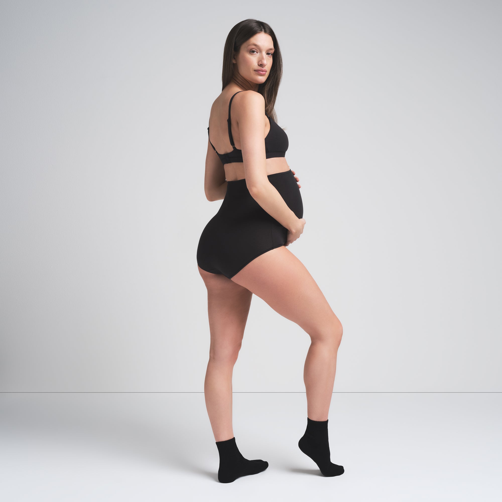 SKIMS COTTON JERSEY MATERNITY HIGH-WAISTED BRIEF | SOOT - Sneaker Türkiye