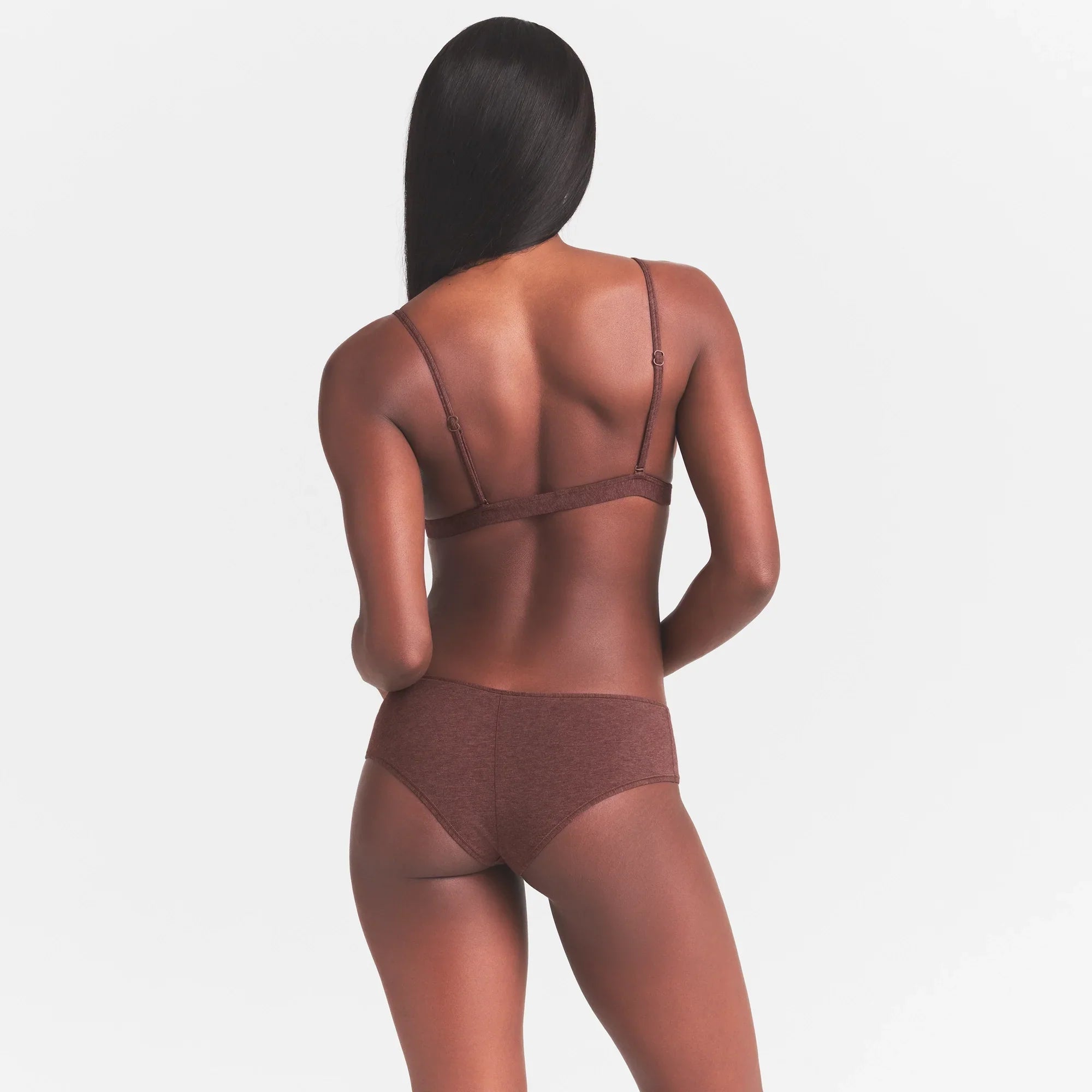 SKIMS EVERYDAY COTTON TRIANGLE BRALETTE | COCOA HEATHER - Sneaker Türkiye