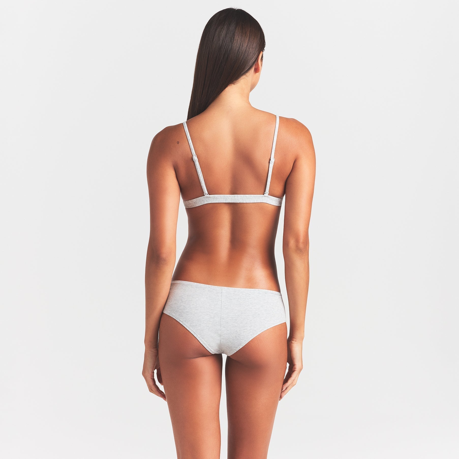 SKIMS EVERYDAY COTTON TRIANGLE BRALETTE | LIGHT HEATHER GREY - Sneaker Türkiye