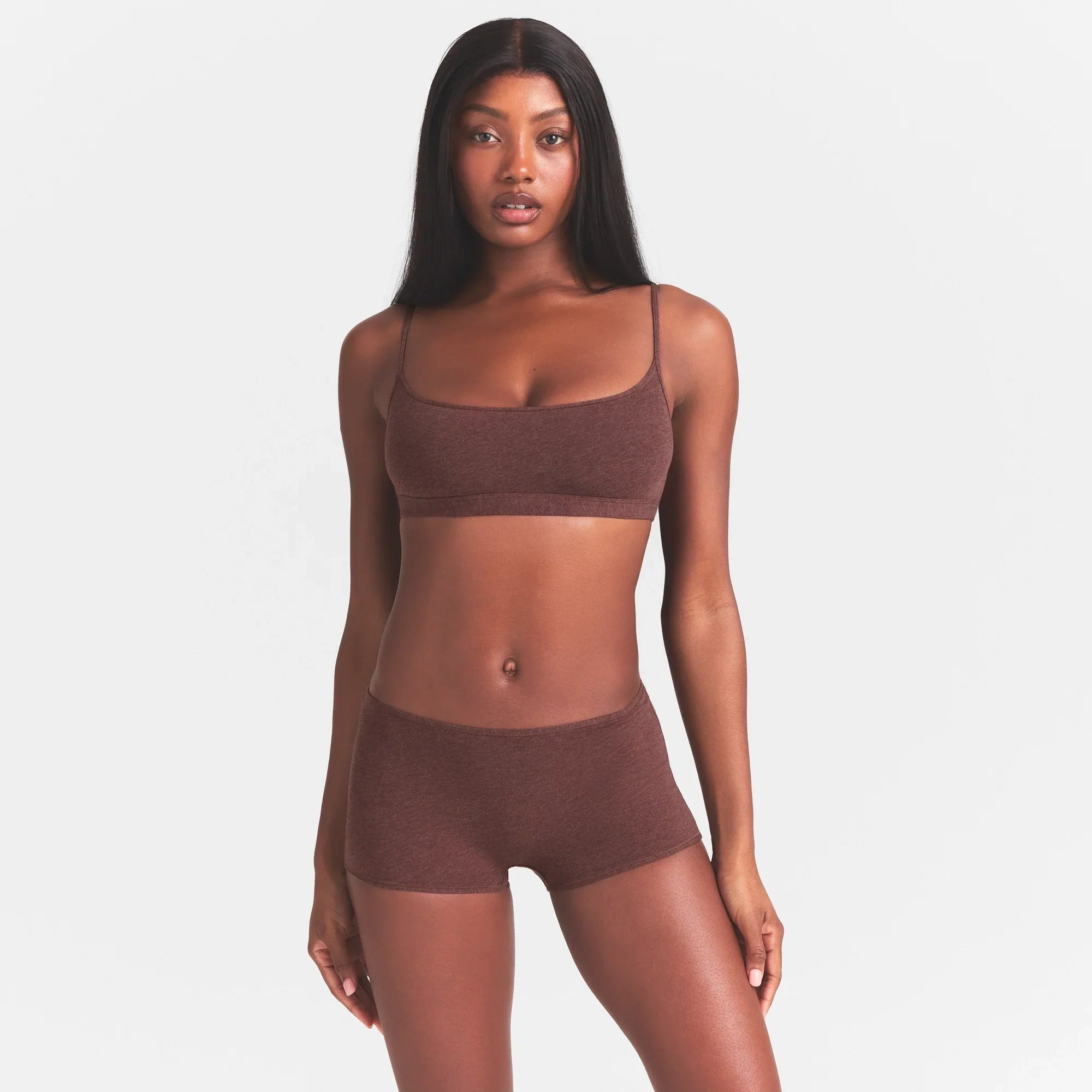 SKIMS EVERYDAY COTTON SCOOP BRALETTE | COCOA HEATHER - Sneaker Türkiye