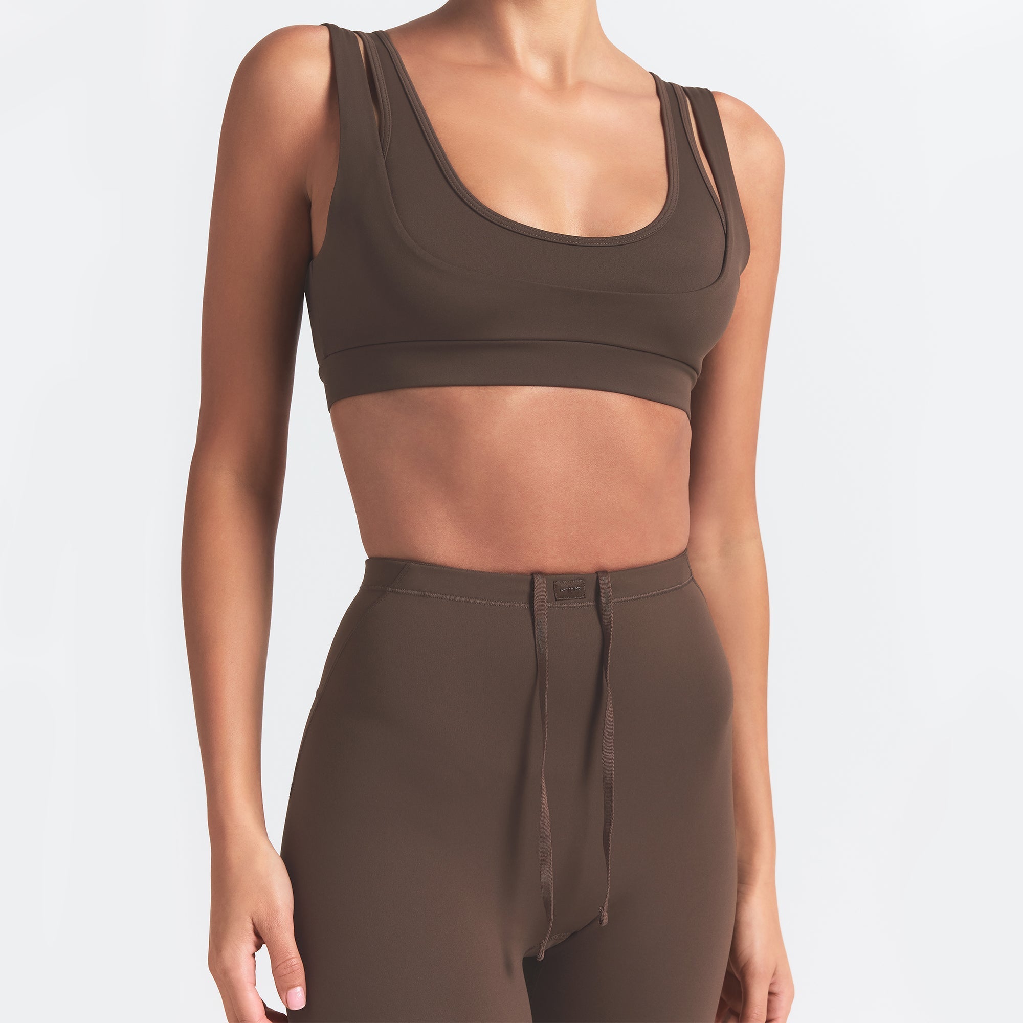NikeSKIMS MATTE DOUBLE STRAP SCOOP BRA | DARK SEPIA - Sneaker Türkiye