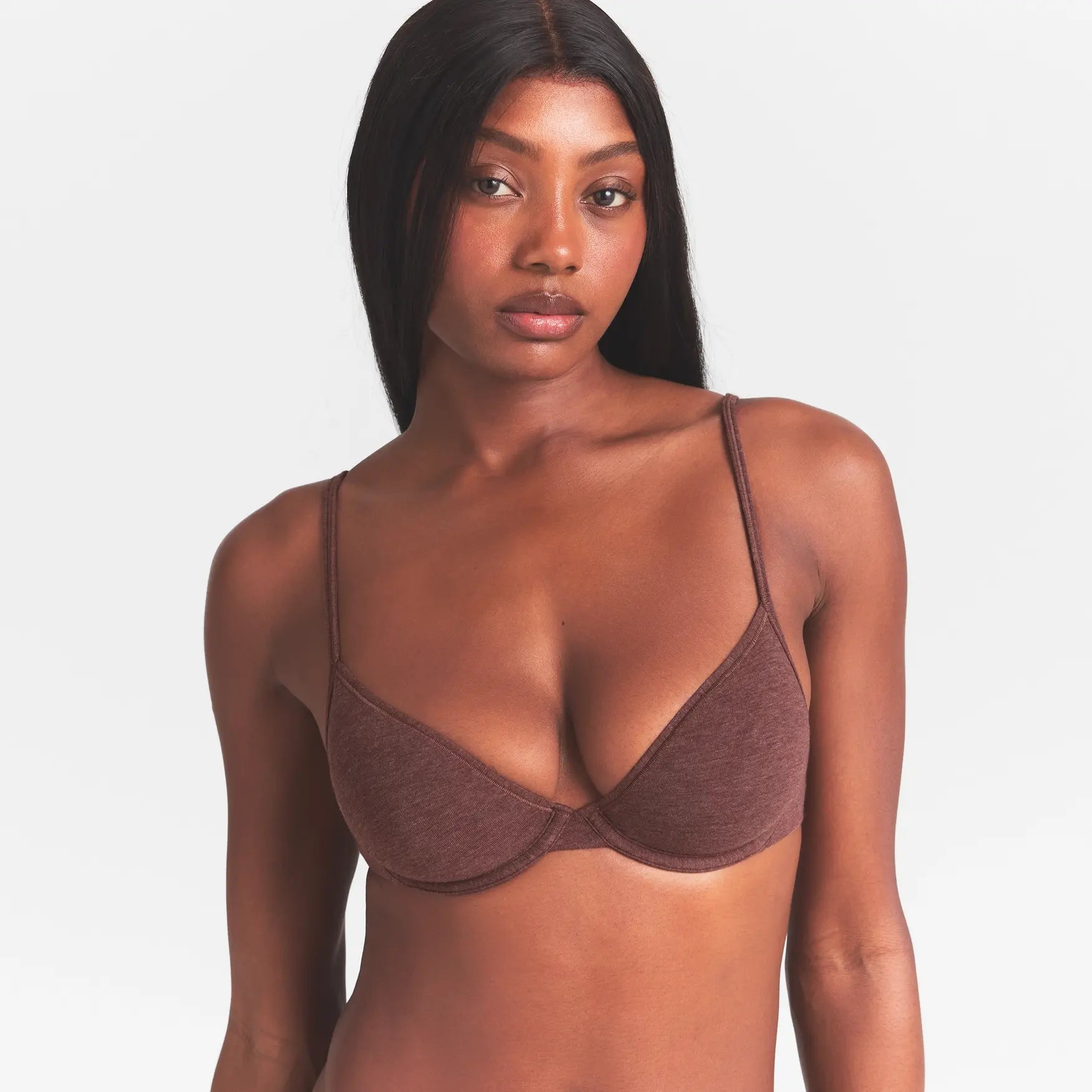 SKIMS EVERYDAY COTTON UNLINED DEMI BRA | COCOA HEATHER - Sneaker Türkiye