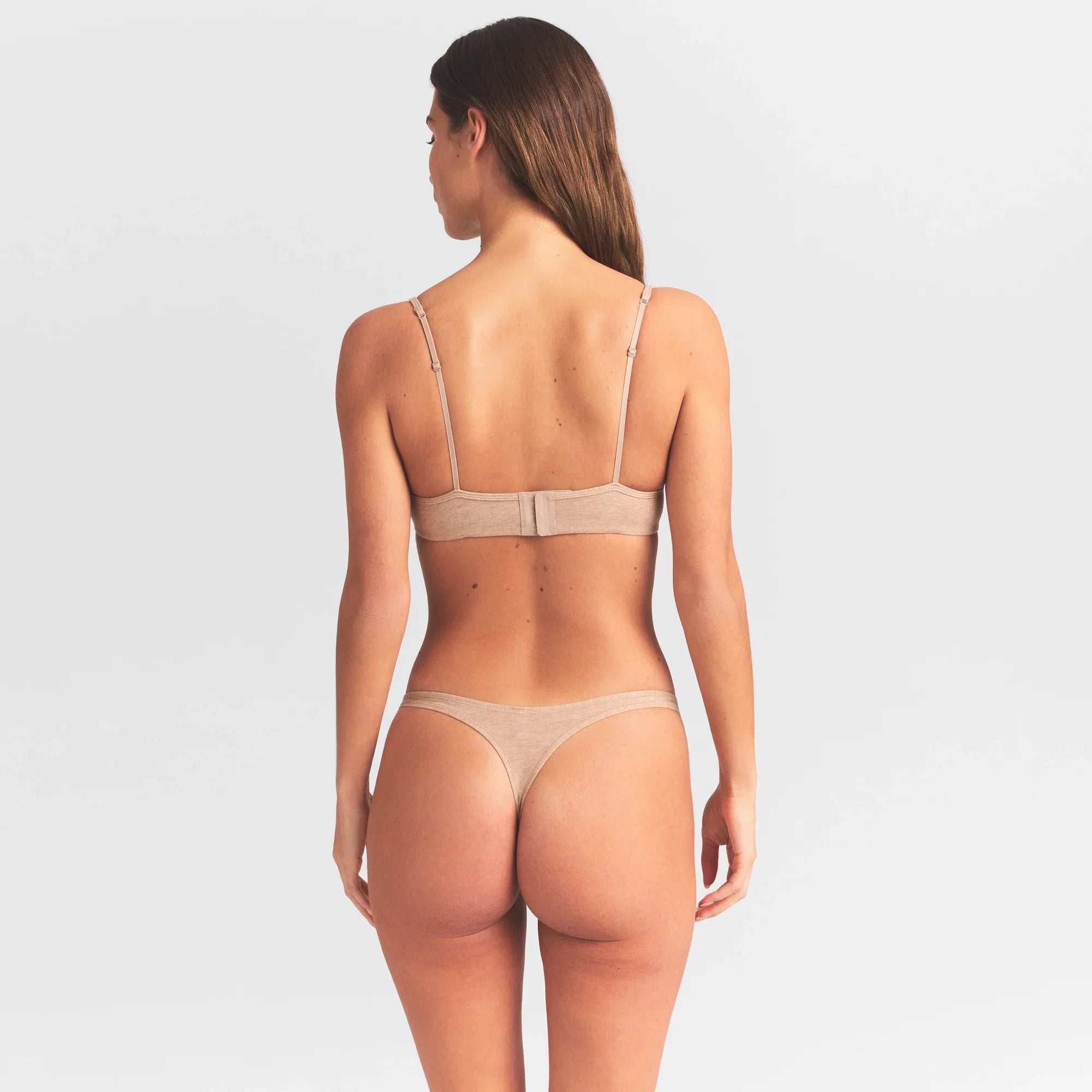 SKIMS EVERYDAY COTTON UNLINED DEMI BRA | CLAY HEATHER - Sneaker Türkiye