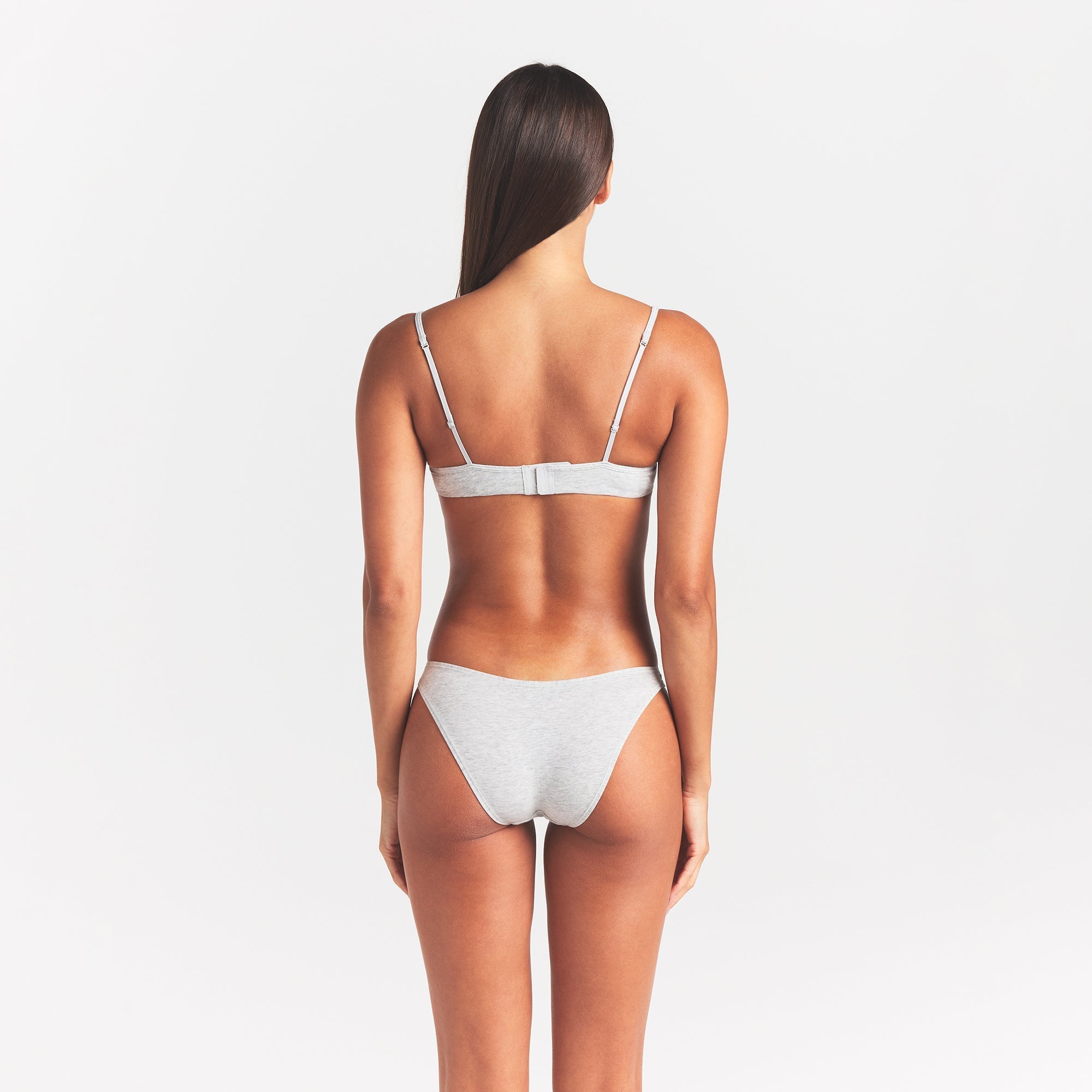 SKIMS EVERYDAY COTTON UNLINED DEMI BRA | LIGHT HEATHER GREY - Sneaker Türkiye