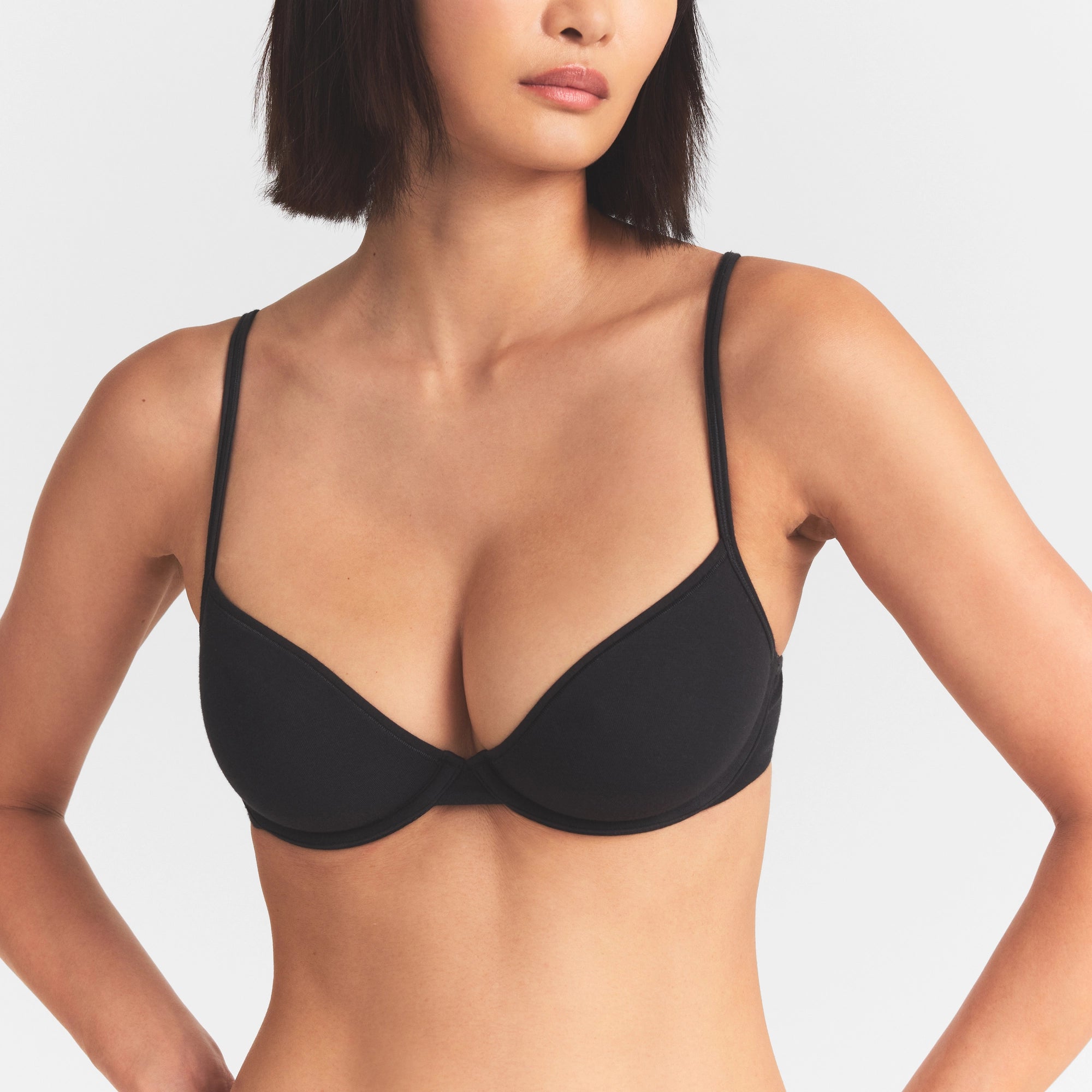SKIMS EVERYDAY COTTON UNLINED DEMI BRA | ONYX - Sneaker Türkiye