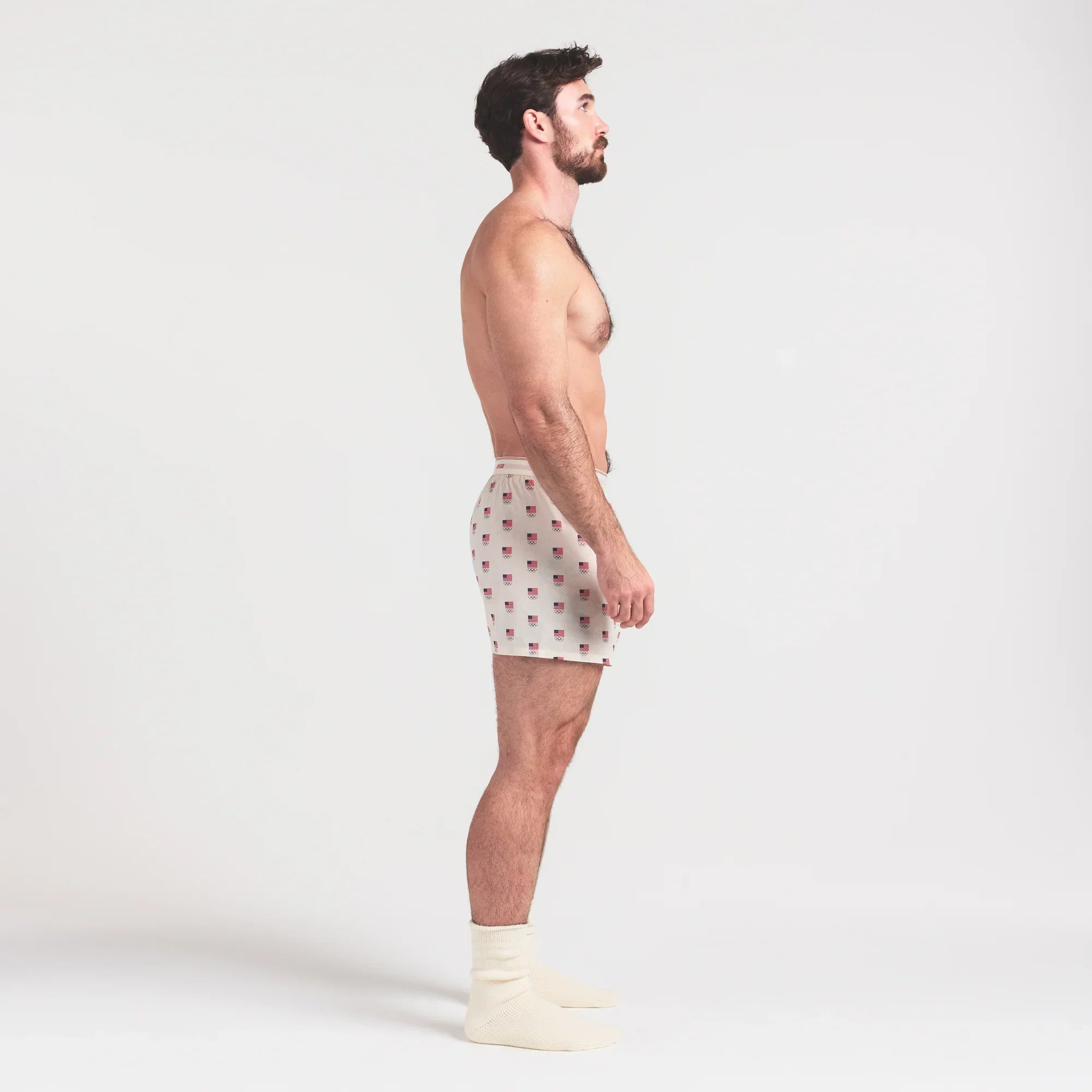 SKIMS FOR TEAM USA COTTON POPLIN MENS OLYMPIC BOXER | ECRU - Sneaker Türkiye