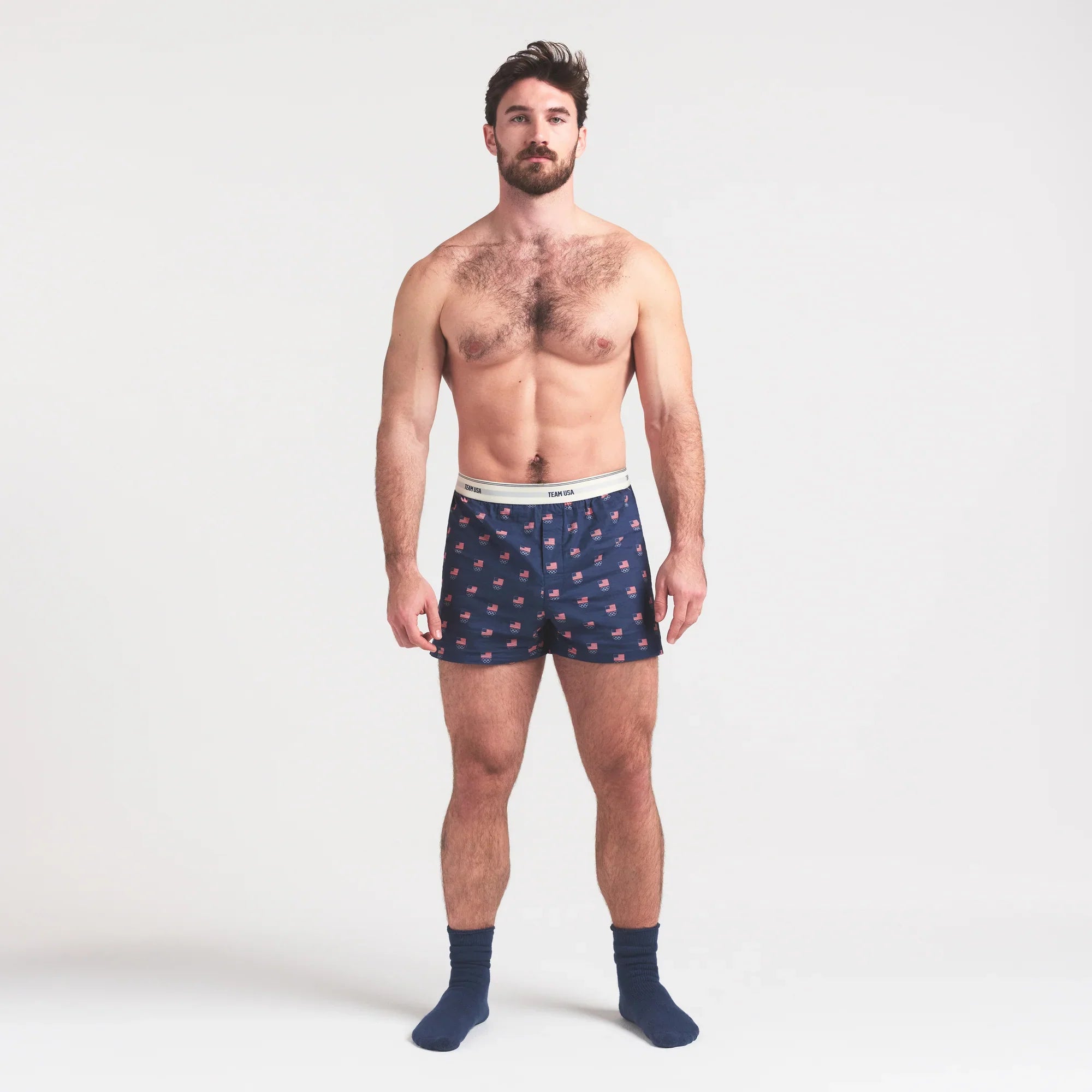 SKIMS FOR TEAM USA COTTON POPLIN MENS OLYMPIC BOXER | NAVY - Sneaker Türkiye