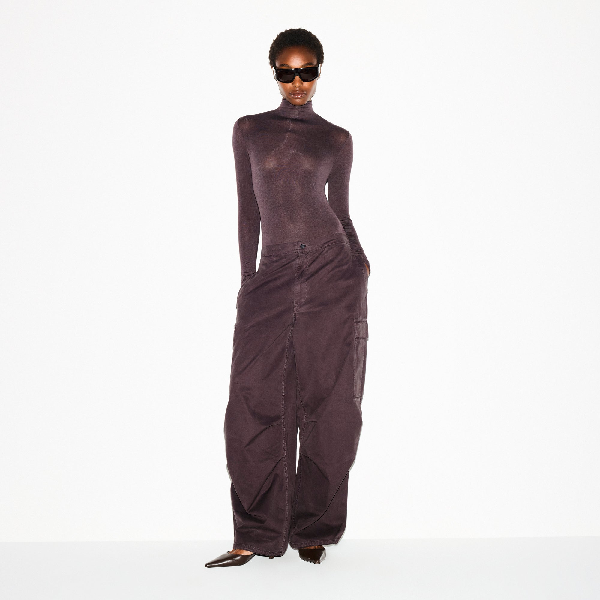 SKIMS SHEER MODAL LONG SLEEVE TURTLENECK BODYSUIT | PHOENIX - Sneaker Türkiye