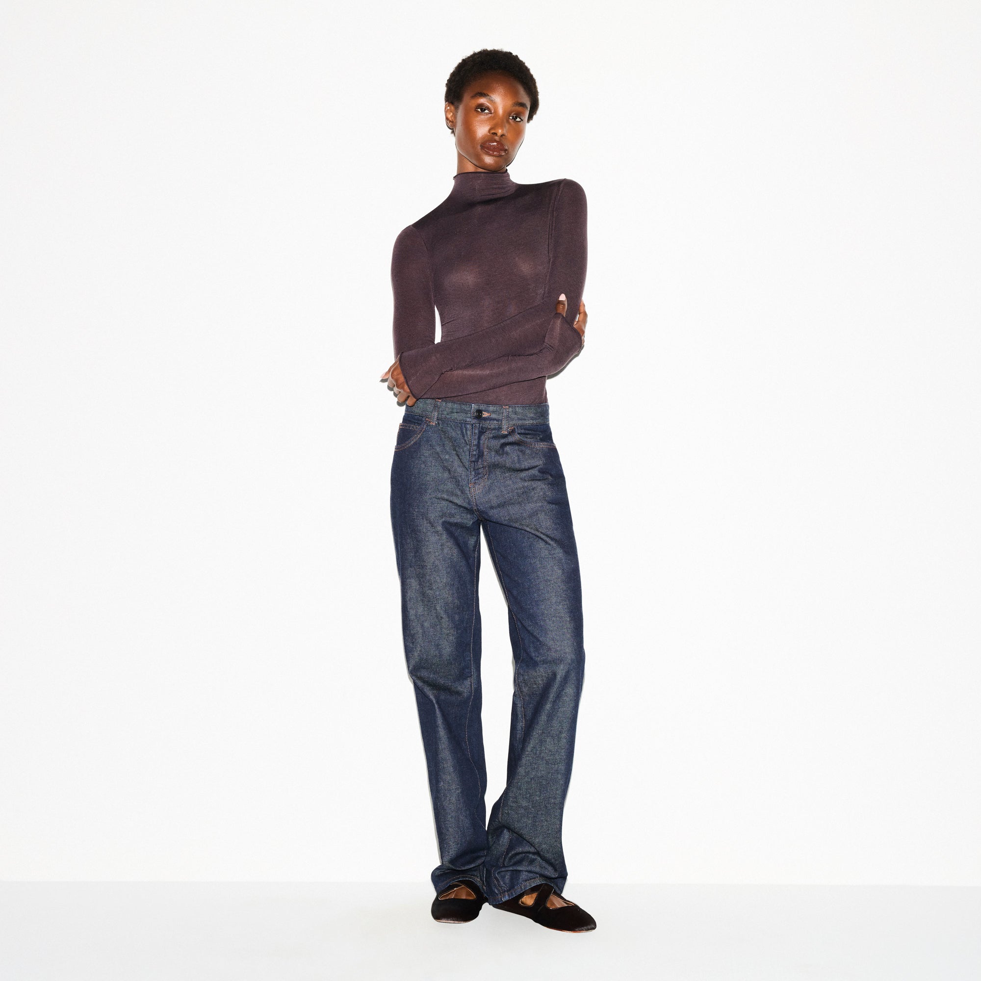 SKIMS SHEER MODAL LONG SLEEVE TURTLENECK BODYSUIT | PHOENIX - Sneaker Türkiye