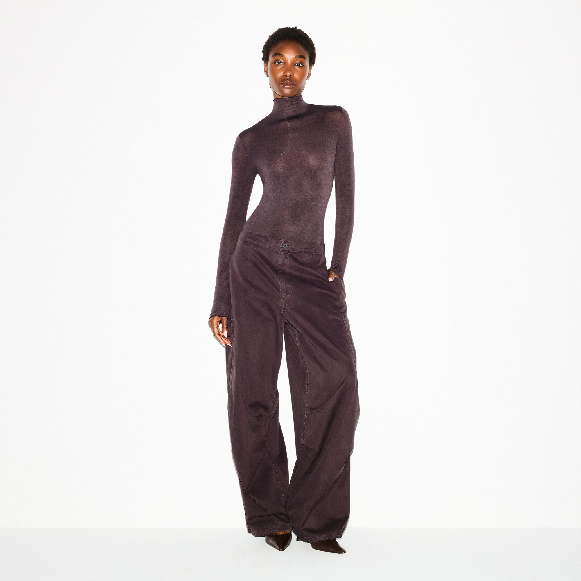 SKIMS SHEER MODAL LONG SLEEVE TURTLENECK BODYSUIT | PHOENIX - Sneaker Türkiye