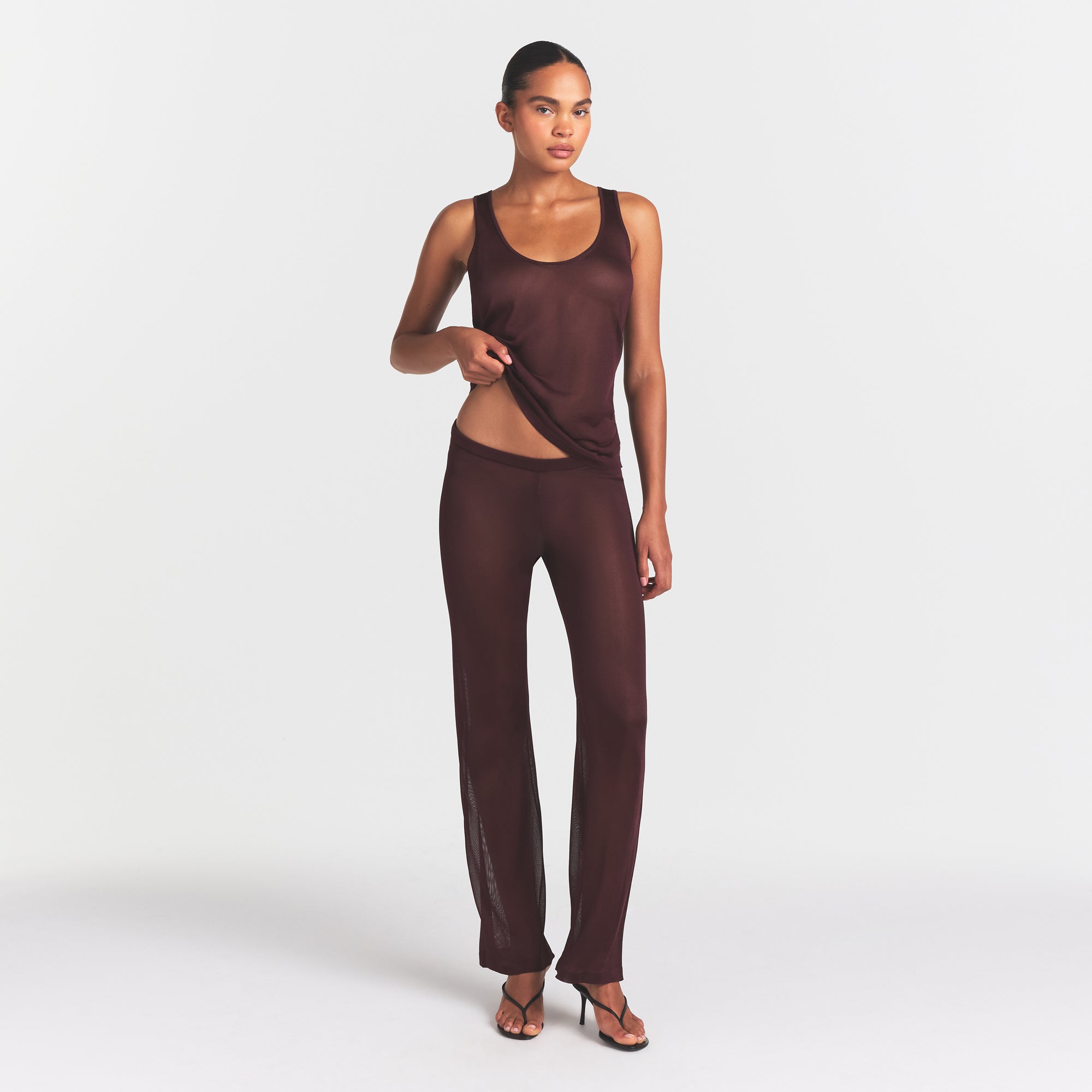 SKIMS SLINKY KNIT LOW RISE PANT | CURRANT - Sneaker Türkiye