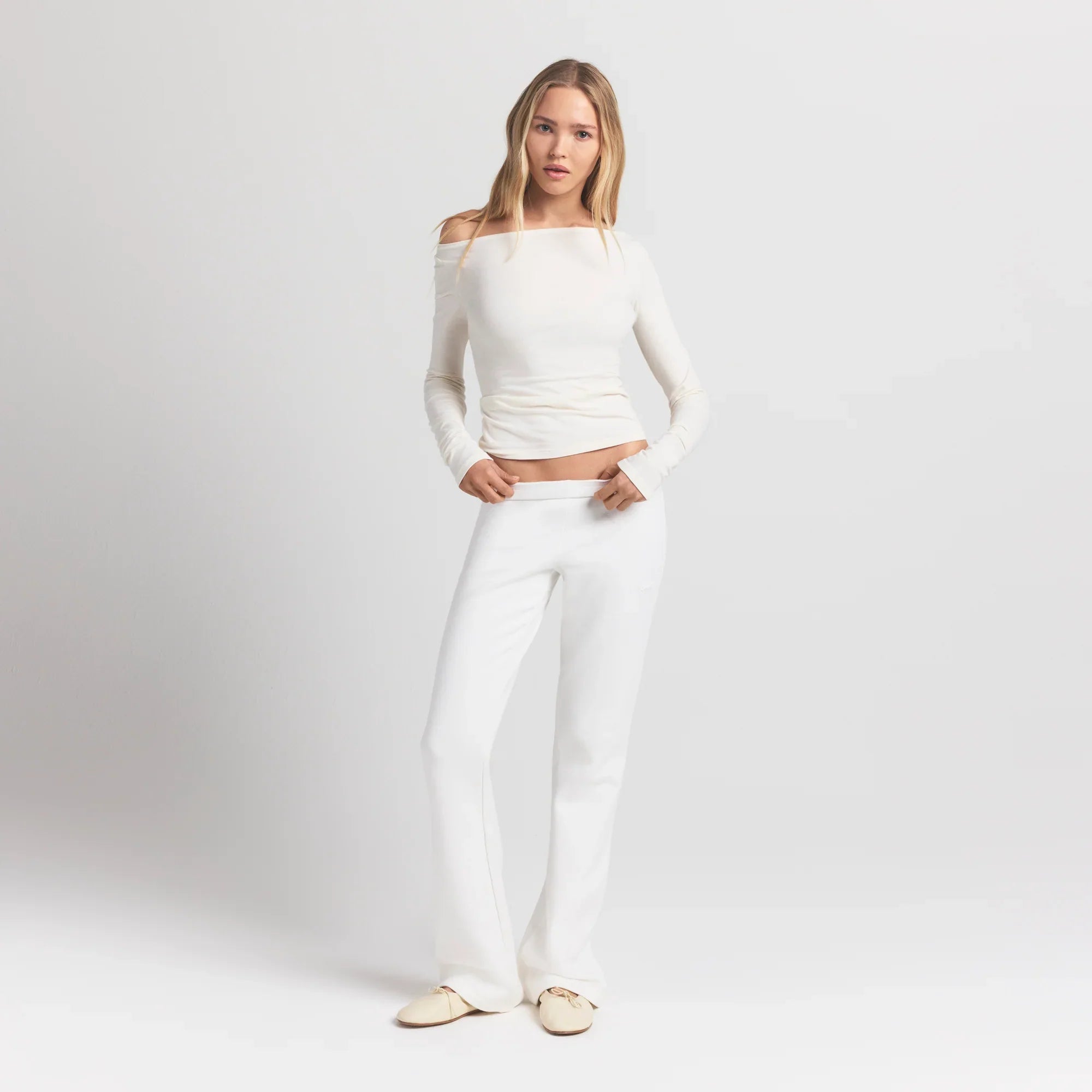 SKIMS COTTON FLEECE SLIM PANT | MARBLE - Sneaker Türkiye