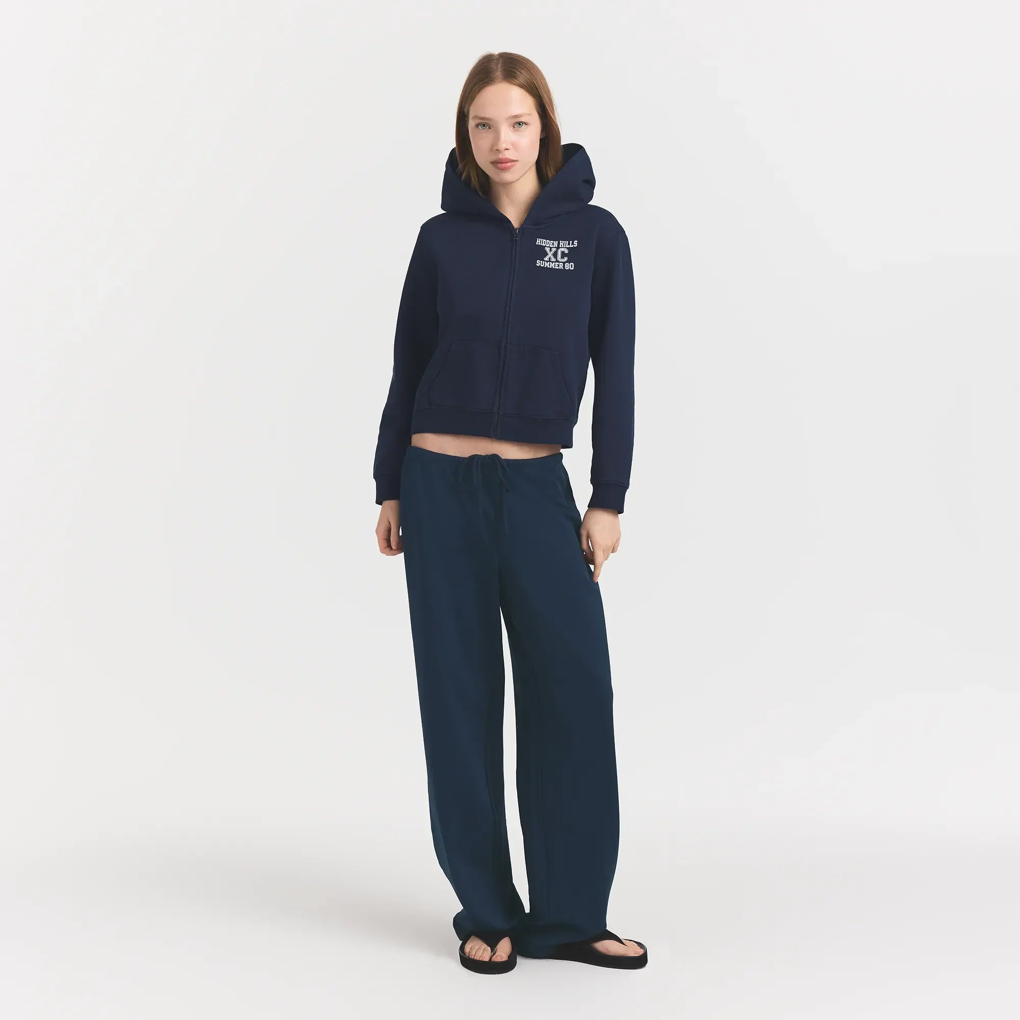 SKIMS HEAVYWEIGHT CREPE STRAIGHT LEG PANT | NAVY - Sneaker Türkiye