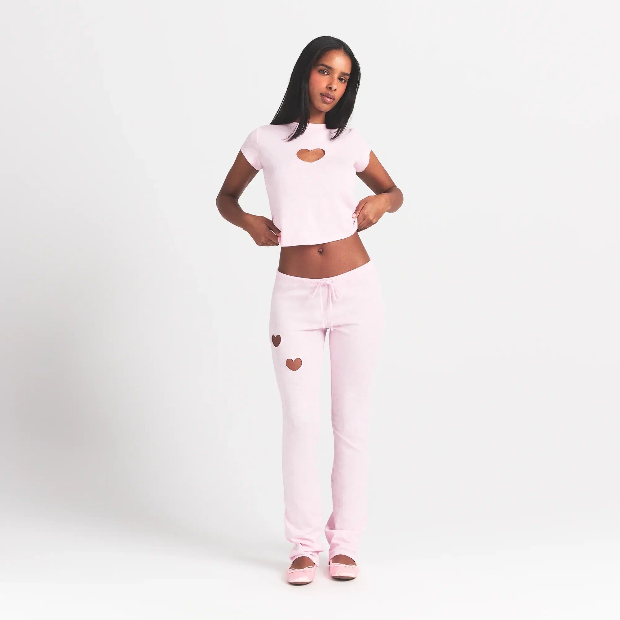 SKIMS WORN IN JERSEY HEART STRAIGHT LEG PANT | BABY PINK - Sneaker Türkiye
