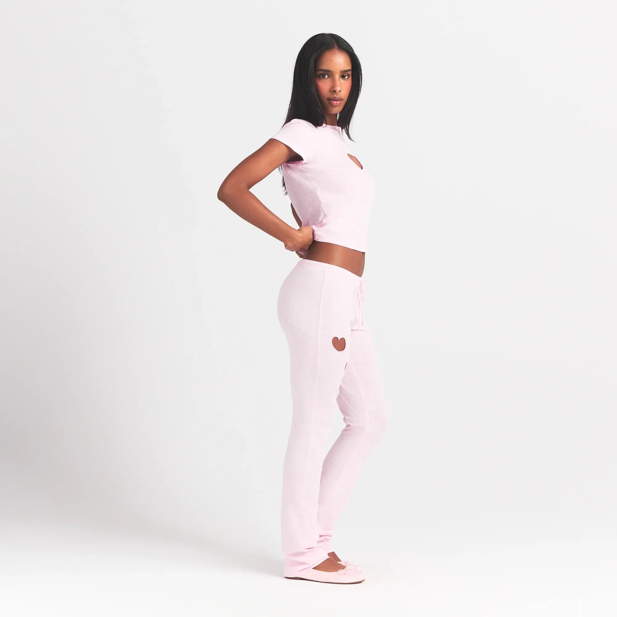 SKIMS WORN IN JERSEY HEART STRAIGHT LEG PANT | BABY PINK - Sneaker Türkiye