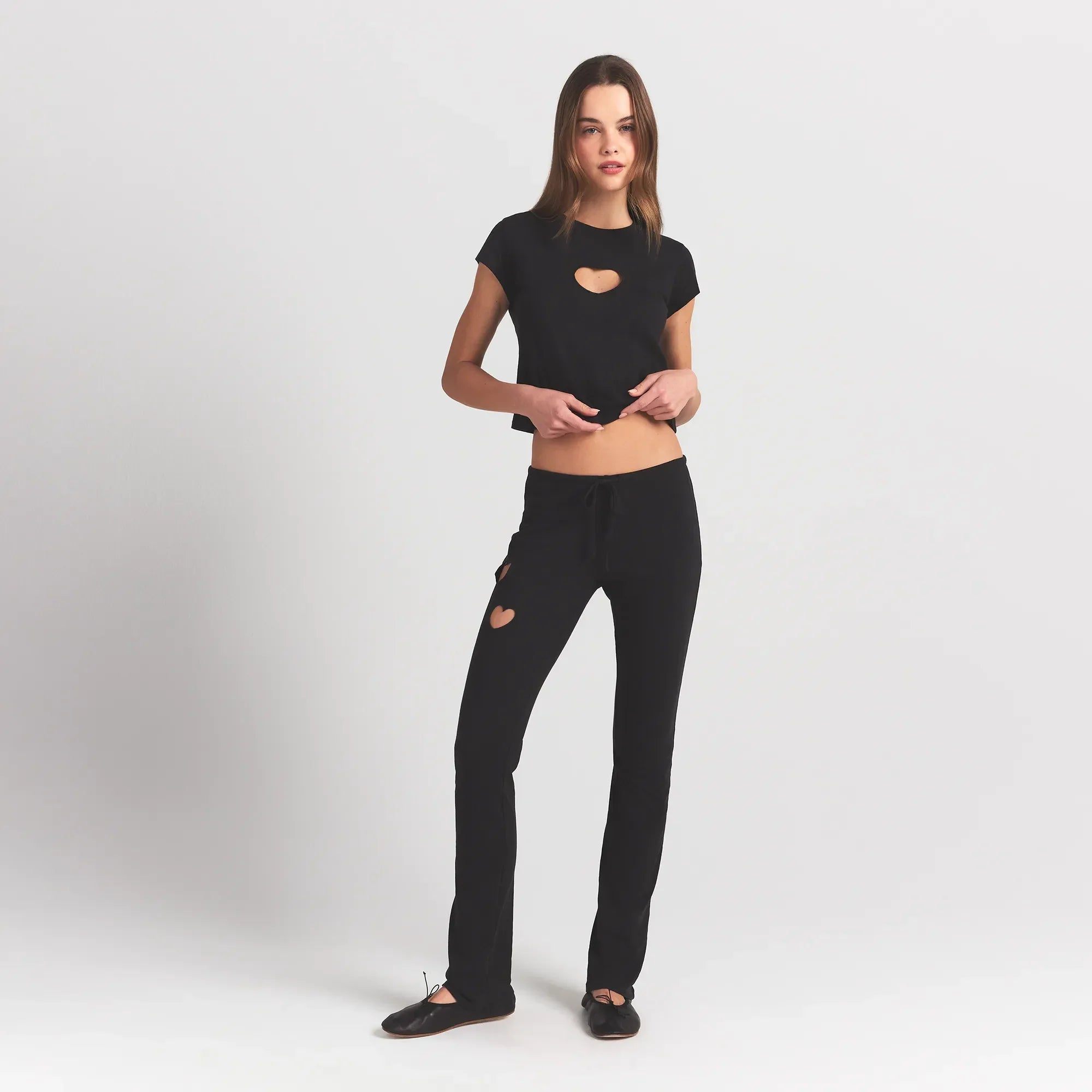 SKIMS WORN IN JERSEY HEART STRAIGHT LEG PANT | WASHED ONYX - Sneaker Türkiye
