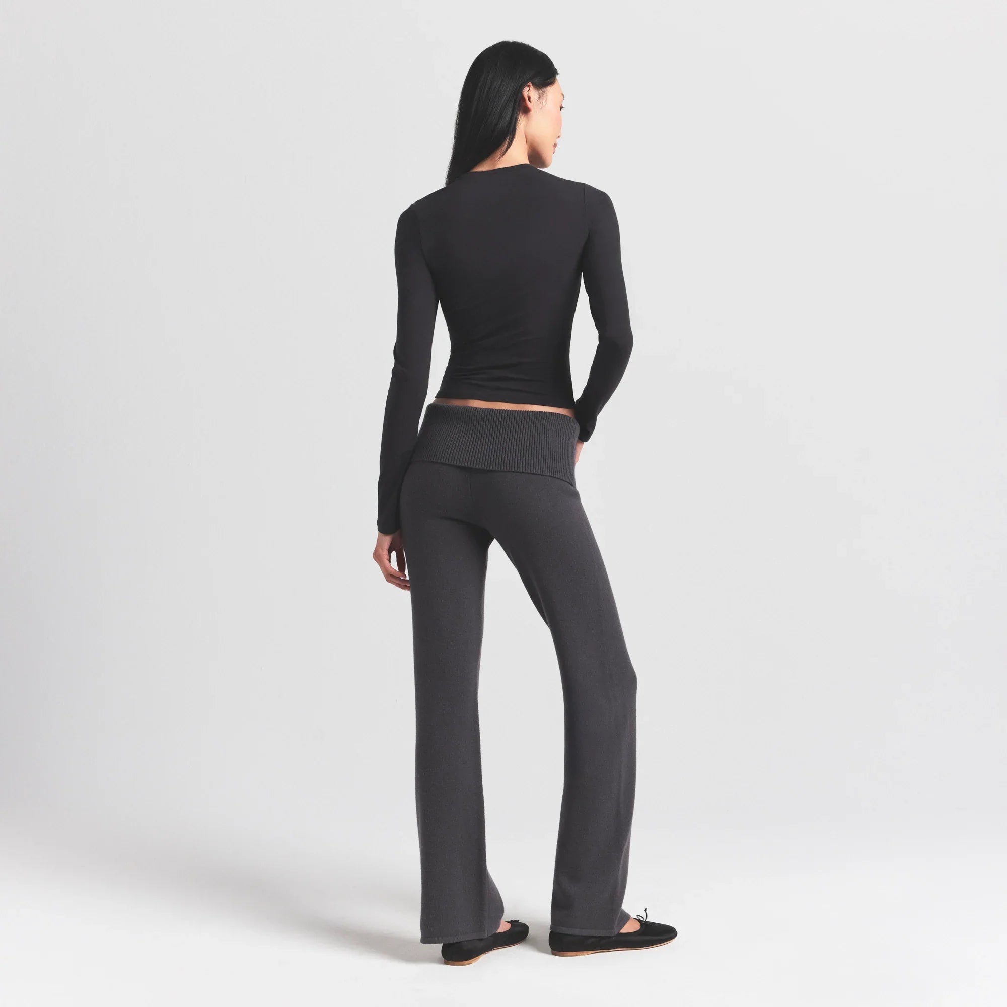 SKIMS SWEATER KNITS FOLDOVER PANT | ASH - Sneaker Türkiye