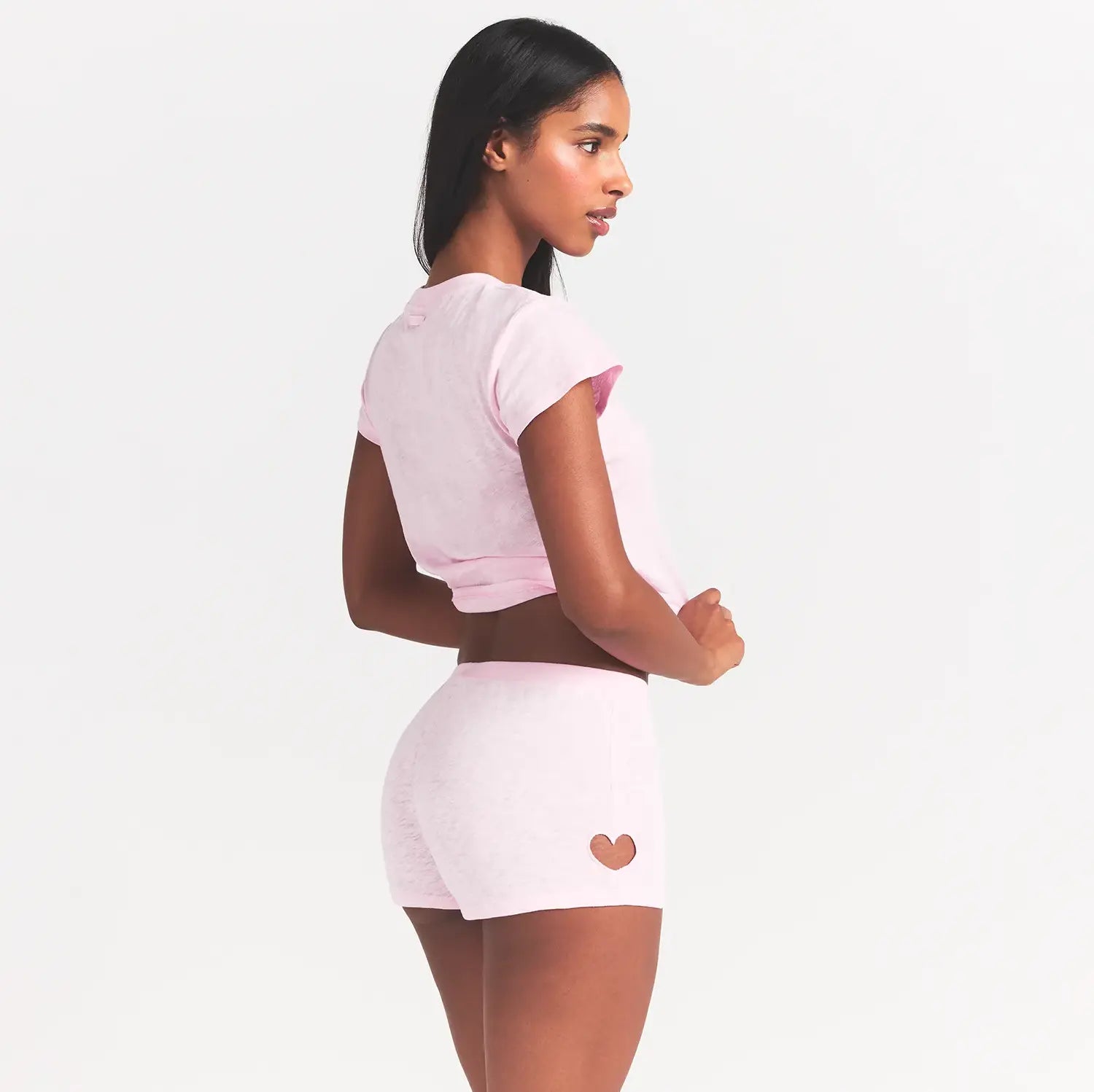 SKIMS WORN IN JERSEY HEART MICRO SHORT | BABY PINK - Sneaker Türkiye