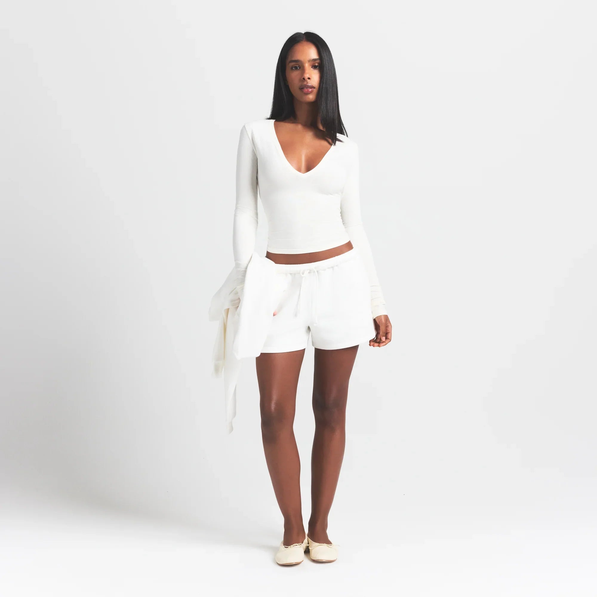 SKIMS COTTON FLEECE CLASSIC SHORT | MARBLE - Sneaker Türkiye