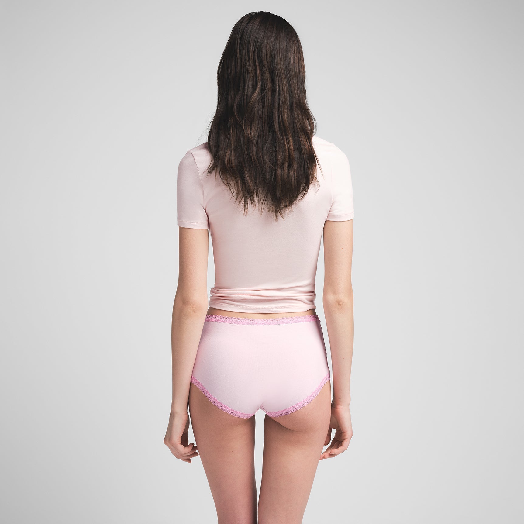 SKIMS LIGHTWEIGHT COTTON LACE BOY SHORT | CHERRY BLOSSOM - Sneaker Türkiye