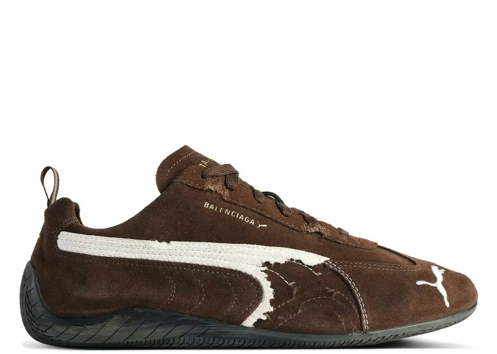 Balenciaga x Puma Speedcat Suede Distressed Brown White - Sneaker Türkiye