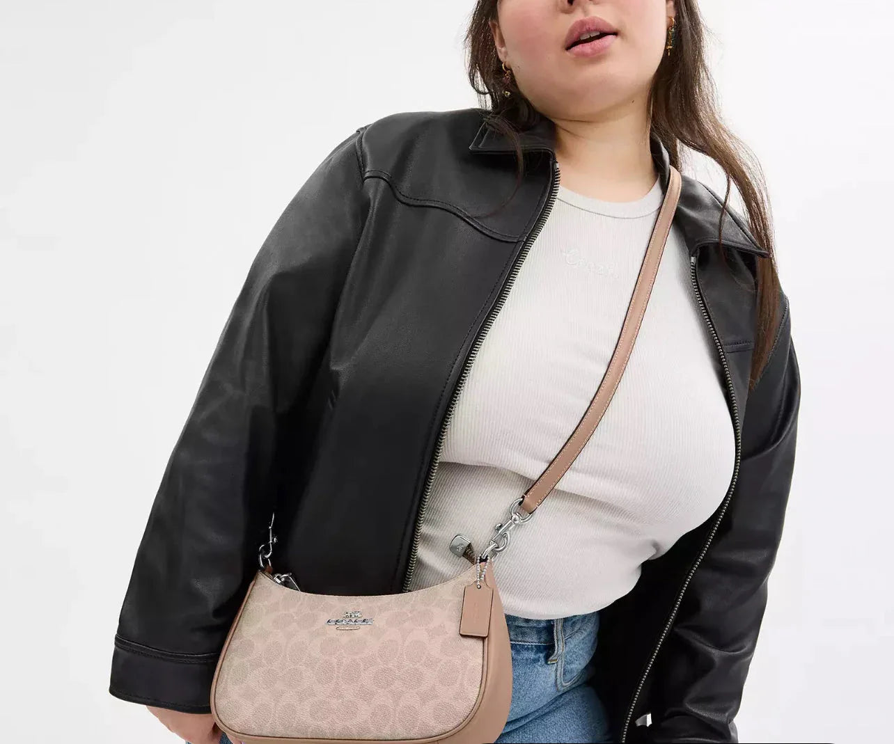 Coach Teri Shoulder Bag In Signature – Silver - Sneaker Türkiye