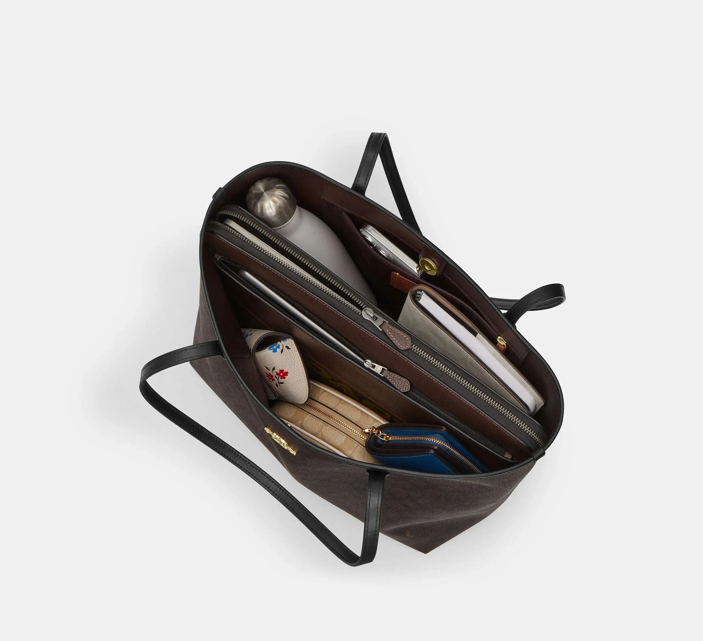 Coach City Tote Bag In Signature – Gunmetal/Charcoal/Black - Sneaker Türkiye