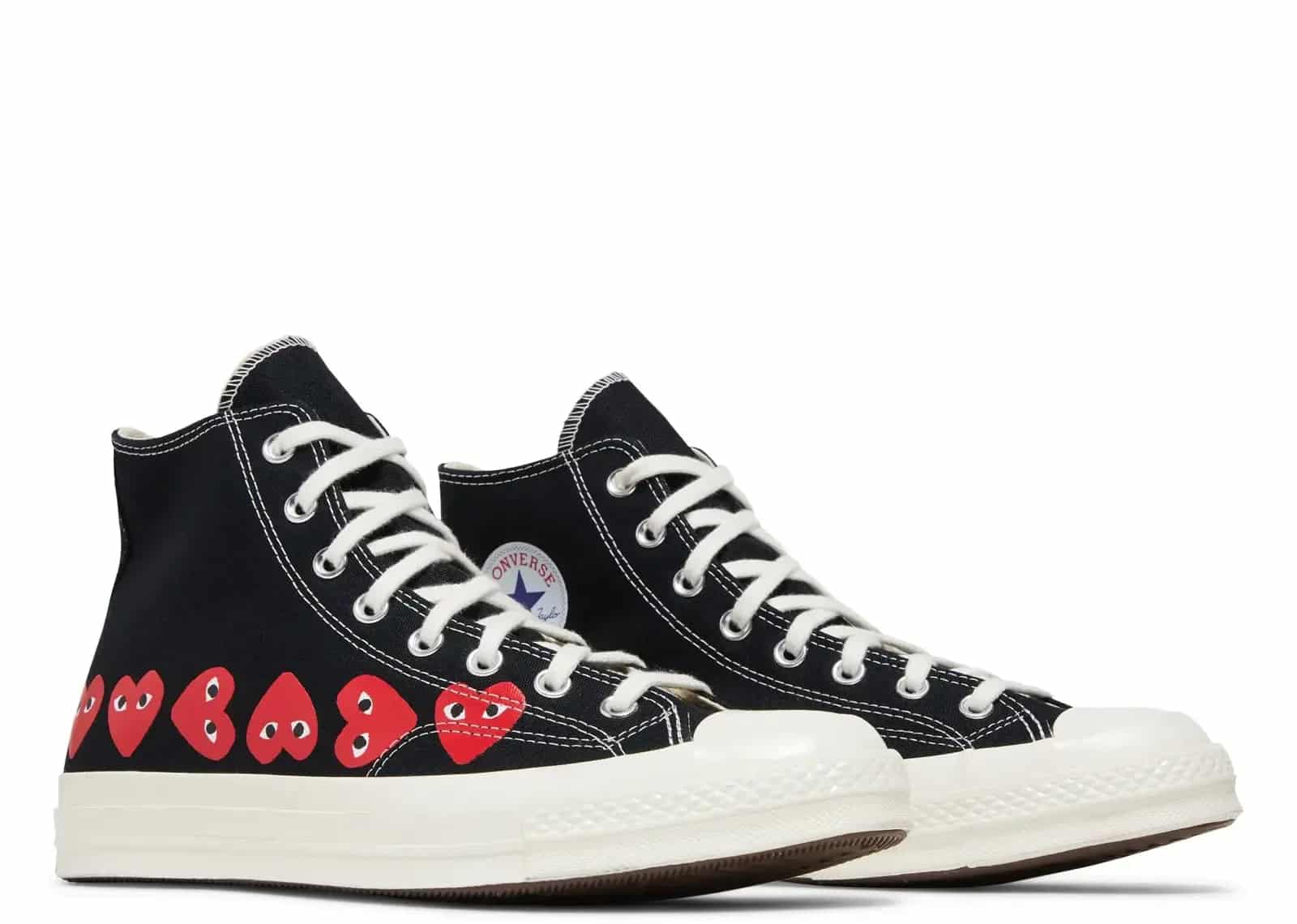 Converse Chuck Taylor All Star 70 Hi Comme Des Garcons PLAY Multi-Heart Black - Sneaker Türkiye