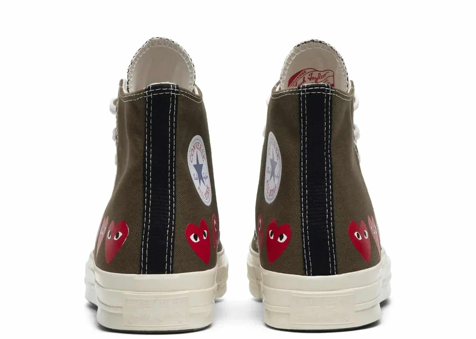 Converse Chuck Taylor All Star 70 Hi Comme Des Garcons PLAY Multi-Heart Green - Sneaker Türkiye