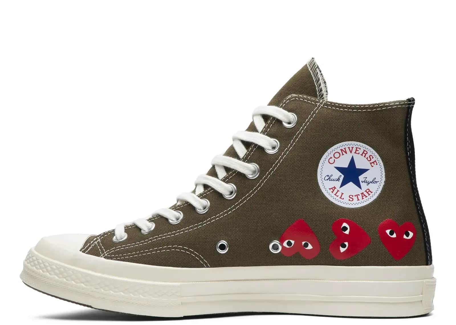 Converse Chuck Taylor All Star 70 Hi Comme Des Garcons PLAY Multi-Heart Green - Sneaker Türkiye
