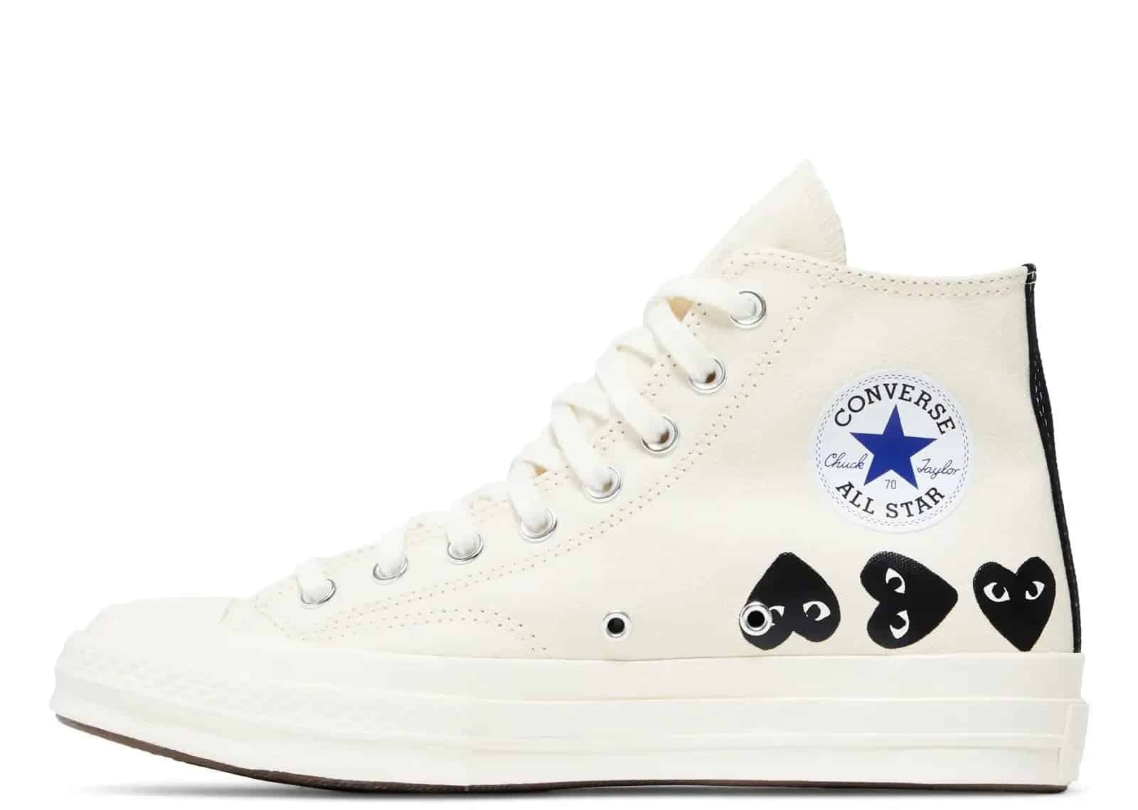 Converse Chuck Taylor All Star 70 Hi Comme Des Garcons PLAY Multi-Heart Milk - Sneaker Türkiye