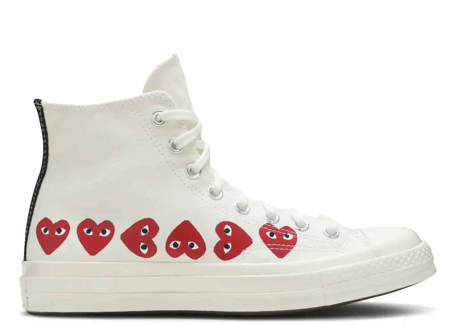 Converse Chuck Taylor All Star 70 Hi Comme Des Garcons PLAY Multi-Heart White - Sneaker Türkiye