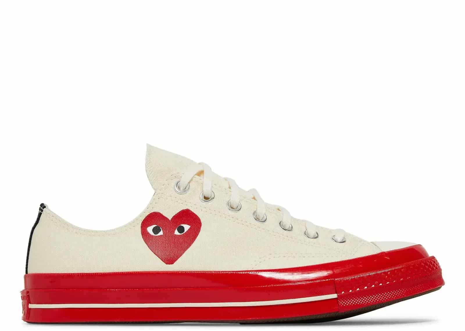 Converse Chuck Taylor All Star 70 Ox Comme Des Garcons PLAY Egret Red Midsole - Sneaker Türkiye