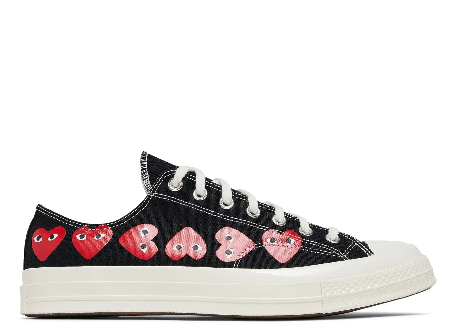 Converse Chuck Taylor All Star 70 Ox Comme Des Garcons PLAY Multi-Heart Black - Sneaker Türkiye