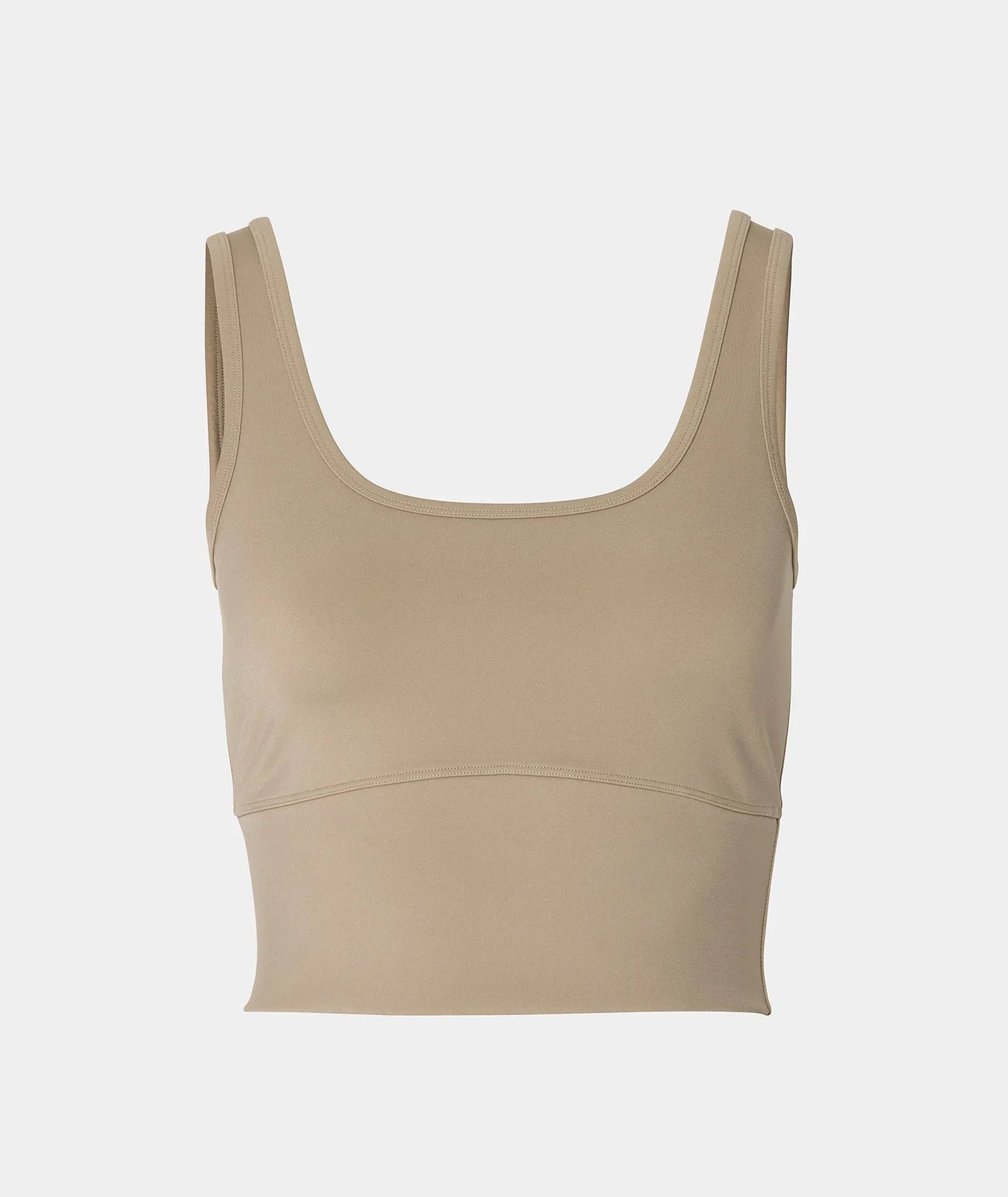 VEHLA CROPPED TANK – TAUPE – Crop Atlet - Sneaker Türkiye