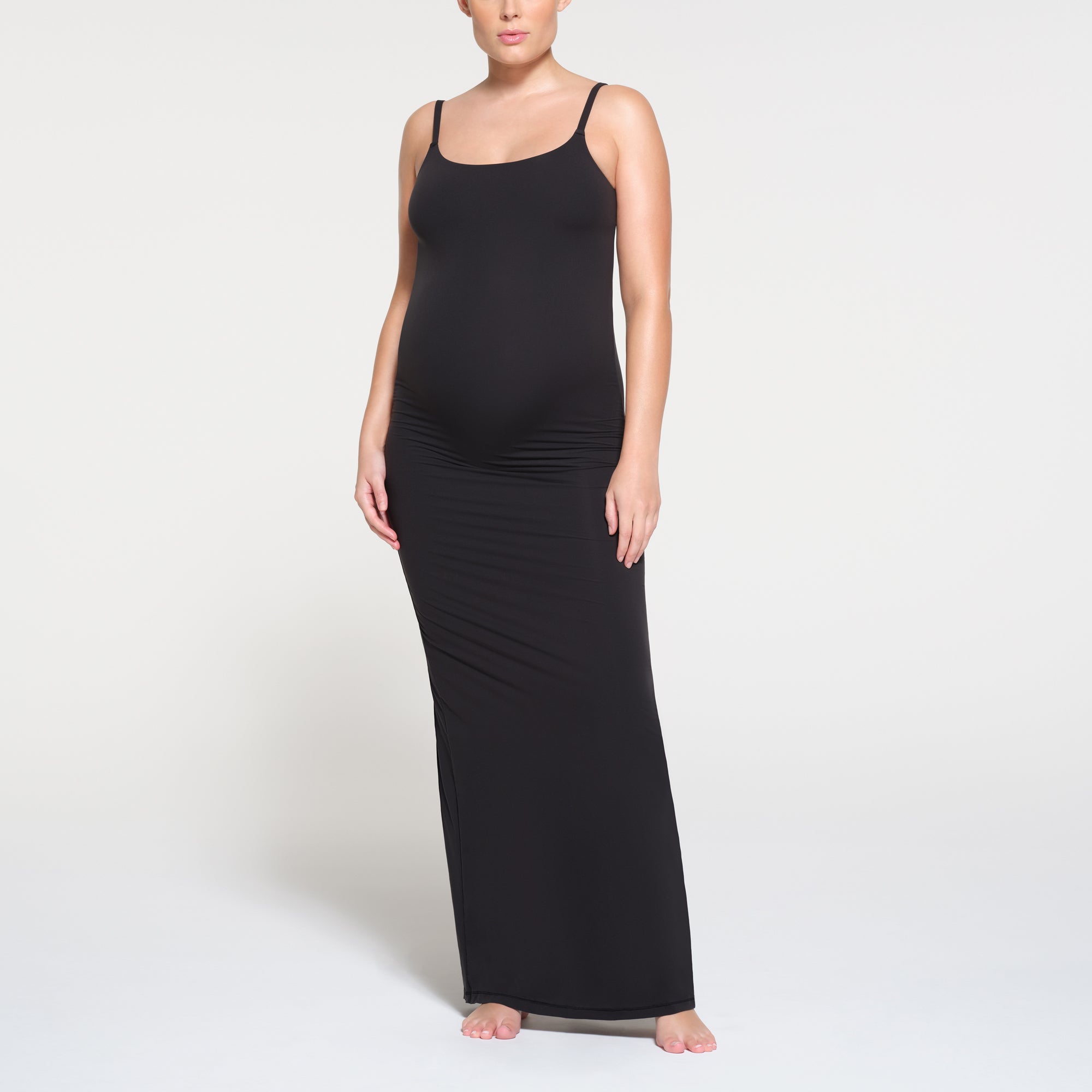 SKIMS FITS EVERYBODY MATERNITY LONG SLIP DRESS | ONYX - Sneaker Türkiye