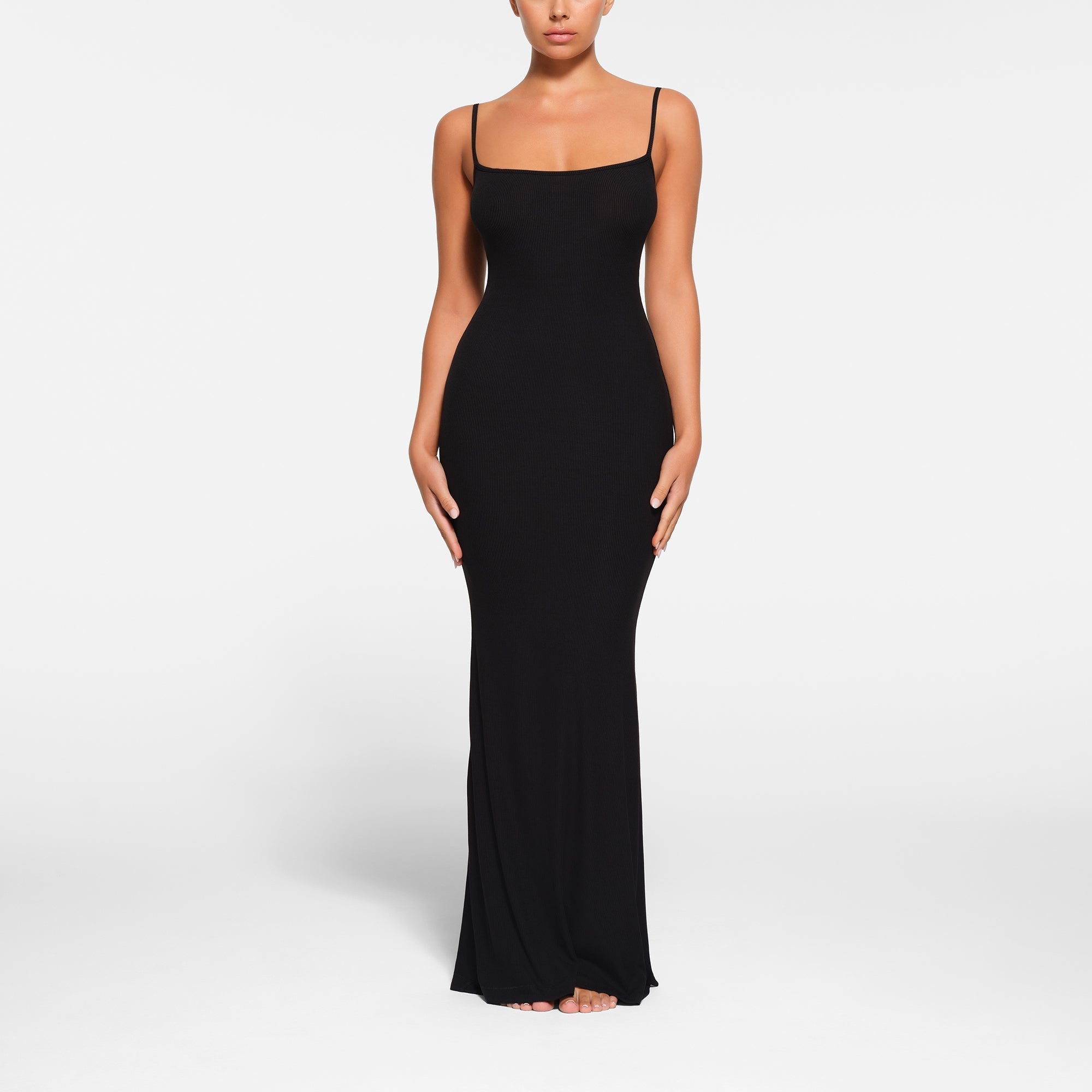 SKIMS SOFT LOUNGE PETITE LONG SLIP DRESS | ONYX - Sneaker Türkiye