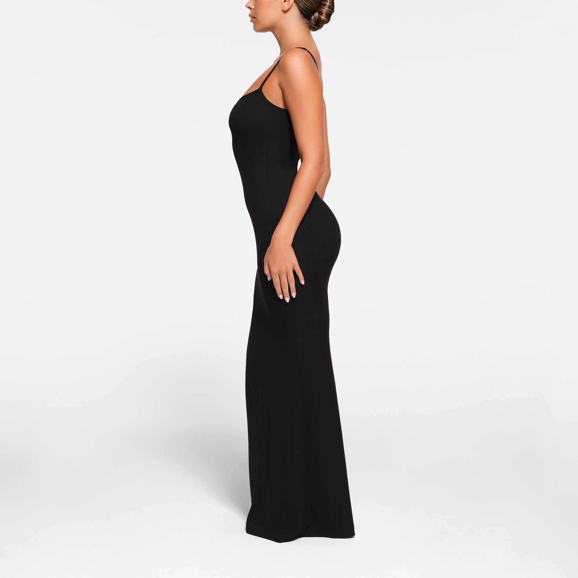 SKIMS SOFT LOUNGE PETITE LONG SLIP DRESS | ONYX - Sneaker Türkiye