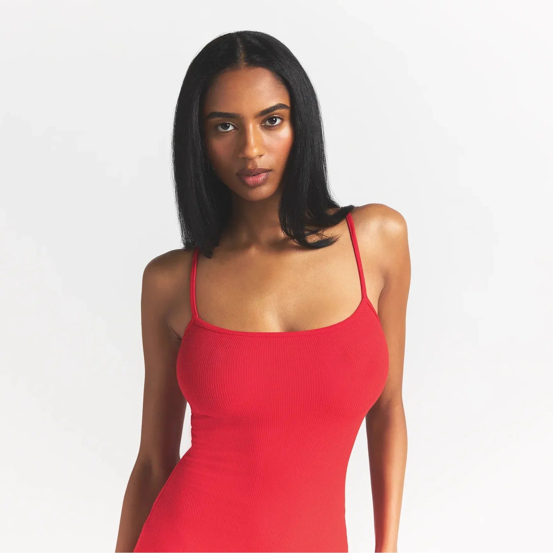 SKIMS SOFT LOUNGE MIDI SLIP DRESS | CHERRY - Sneaker Türkiye