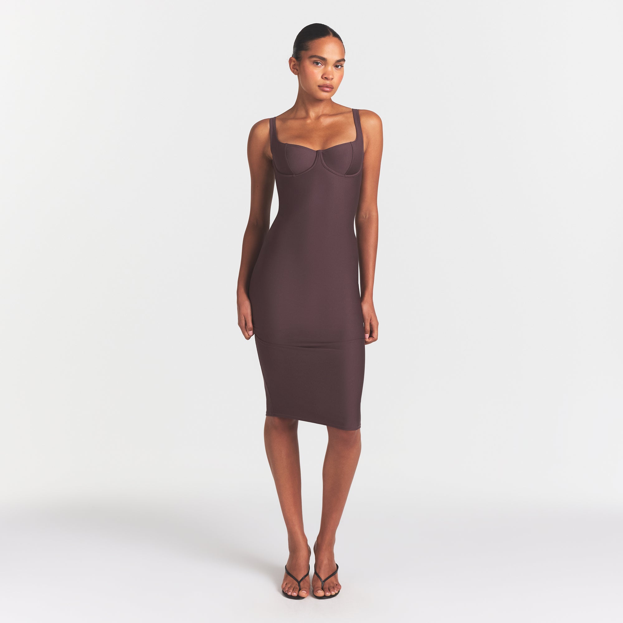 SKIMS BODY MIDI DRESS | RAISIN - Sneaker Türkiye