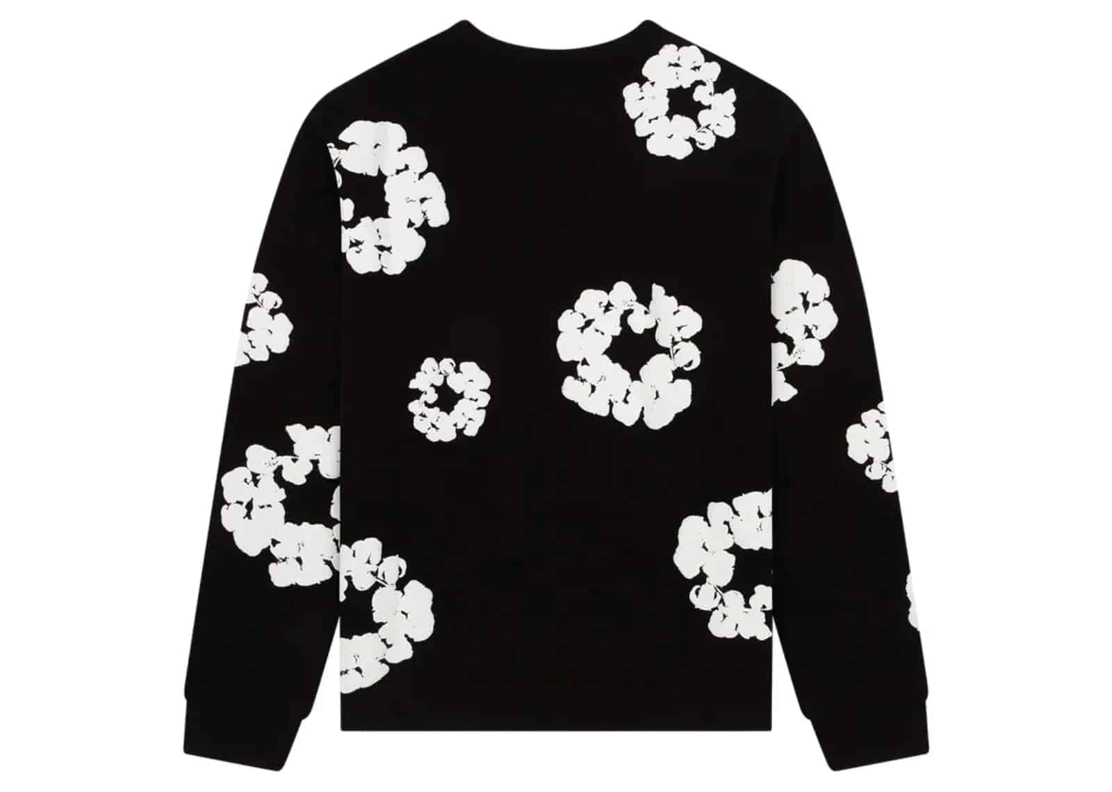 Denim Tears Long Sleeve Cotton Wreath T-shirt Black - Sneaker Türkiye