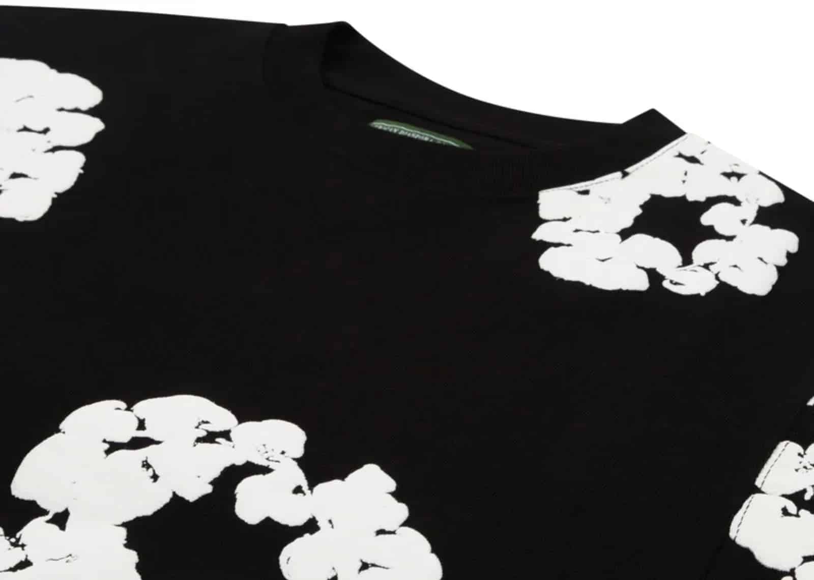 Denim Tears Long Sleeve Cotton Wreath T-shirt Black - Sneaker Türkiye
