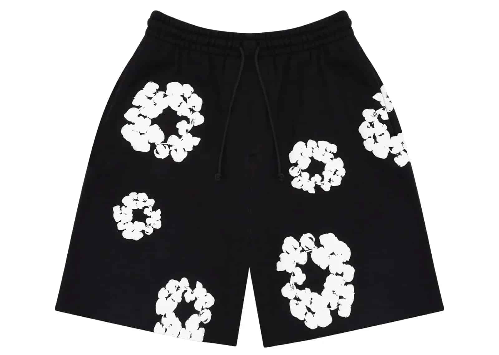 Denim Tears The Cotton Wreath Shorts Black - Sneaker Türkiye