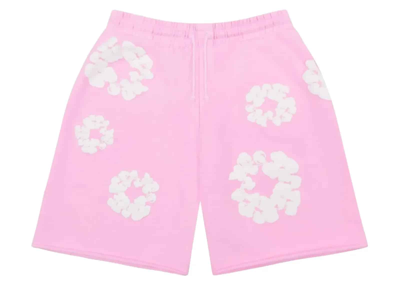 Denim Tears The Cotton Wreath Sweatshorts Powder Pink - Sneaker Türkiye