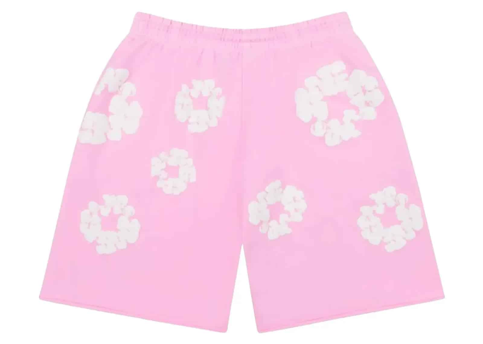 Denim Tears The Cotton Wreath Sweatshorts Powder Pink - Sneaker Türkiye